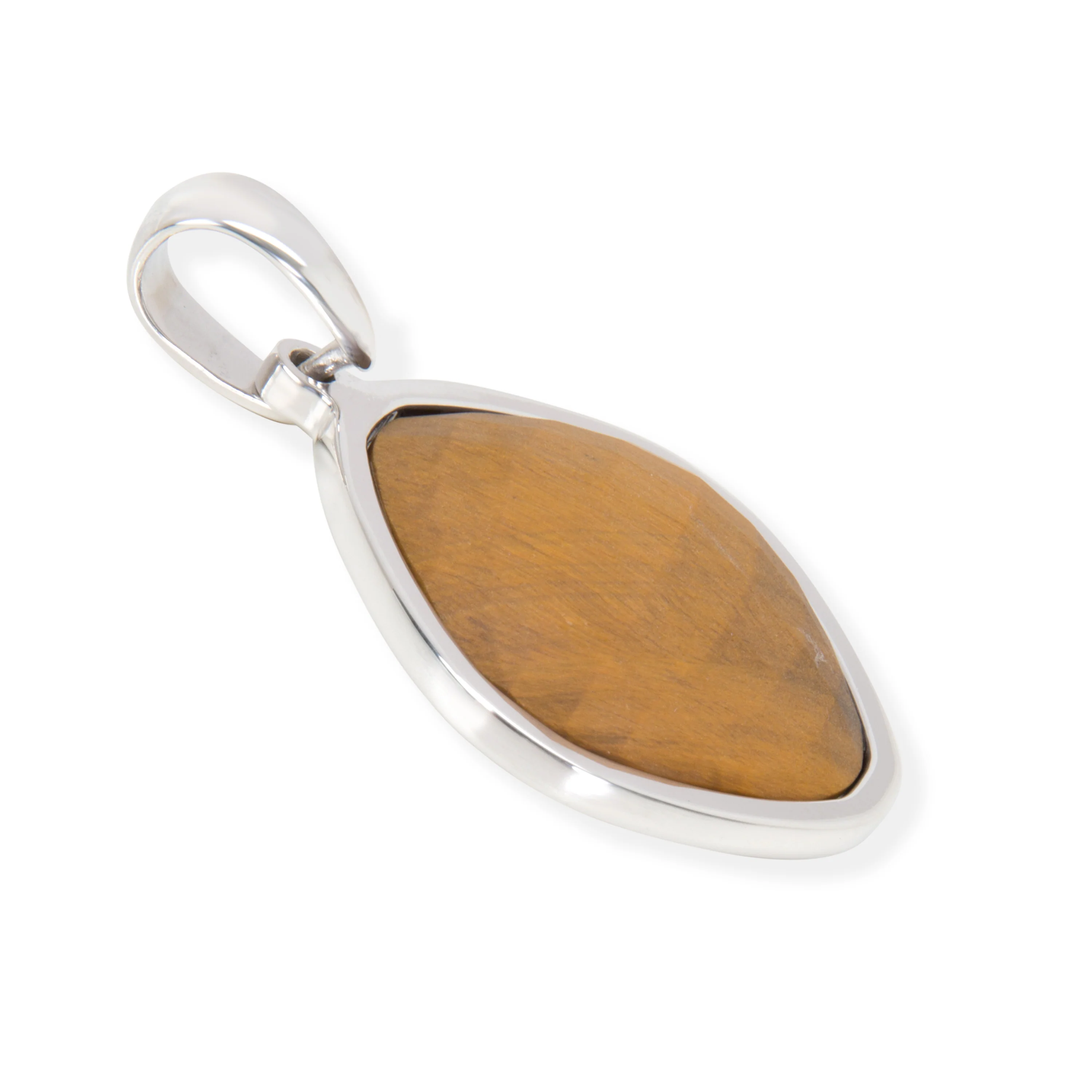 Tigers Eye Square Pendant in Sterling Silver - Image 2
