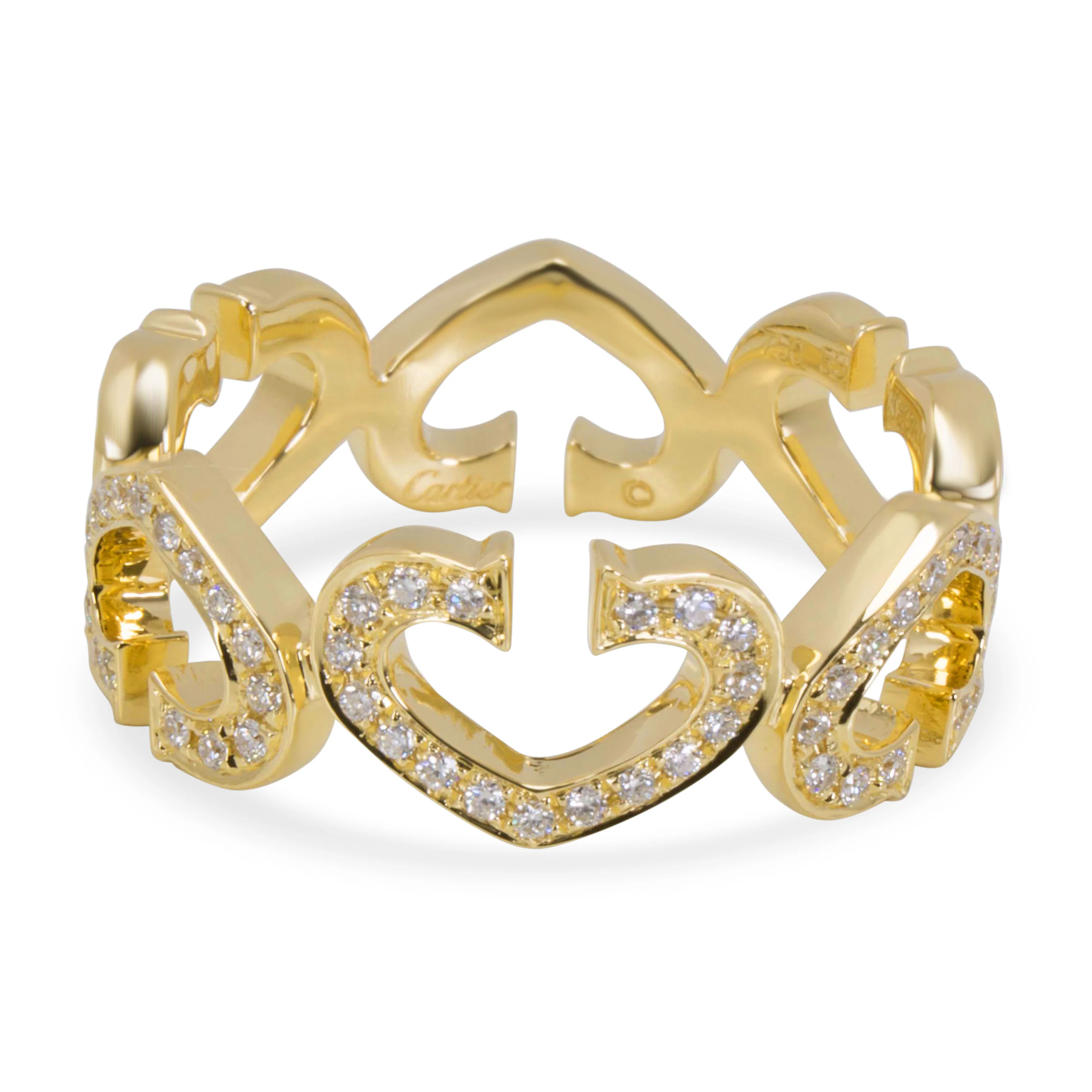 Cartier C Hearts of Cartier Diamond Ring in 18K Yellow Gold, 0.50 Ctw