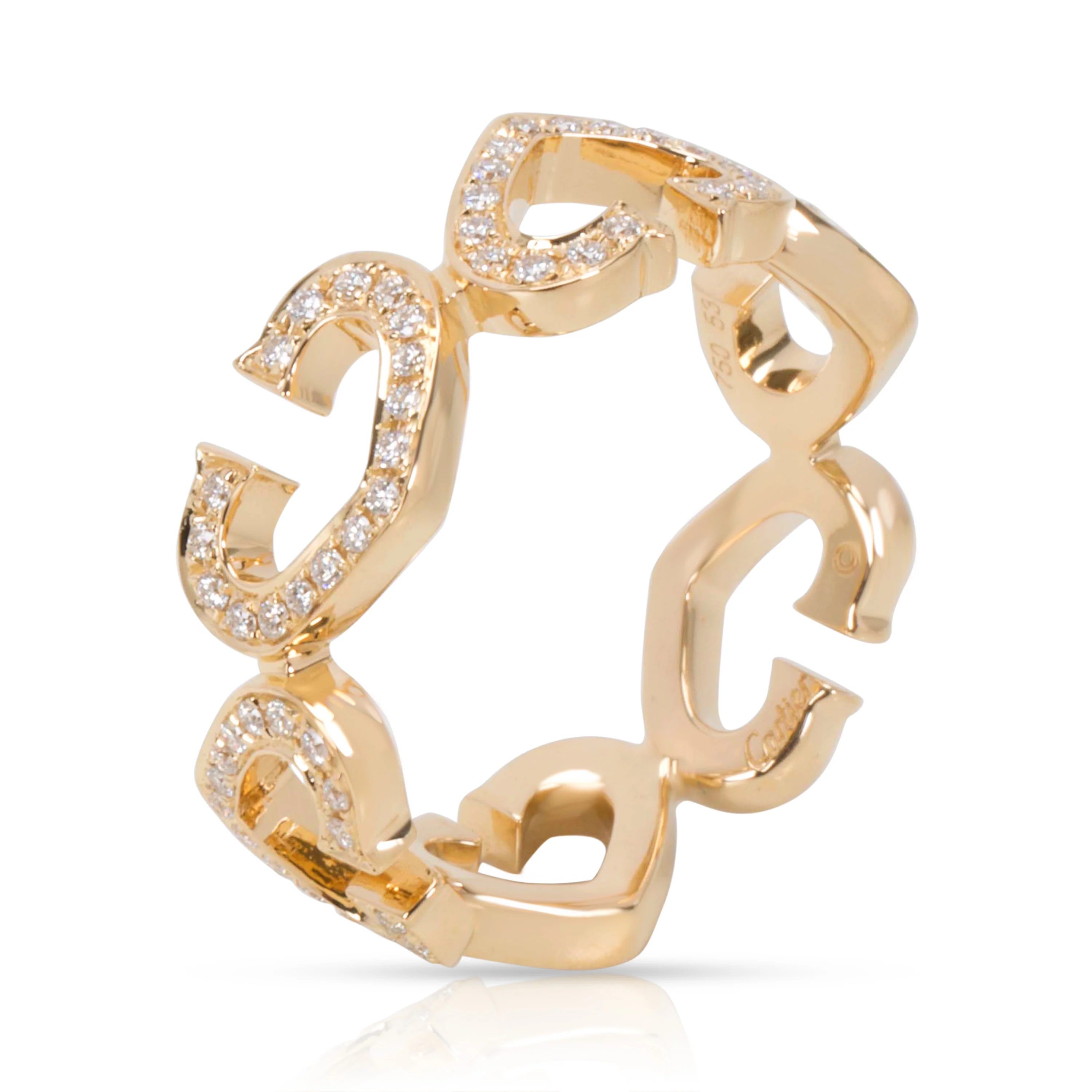 Cartier C Hearts of Cartier Diamond Ring in 18K Yellow Gold, 0.50 Ctw - Image 2