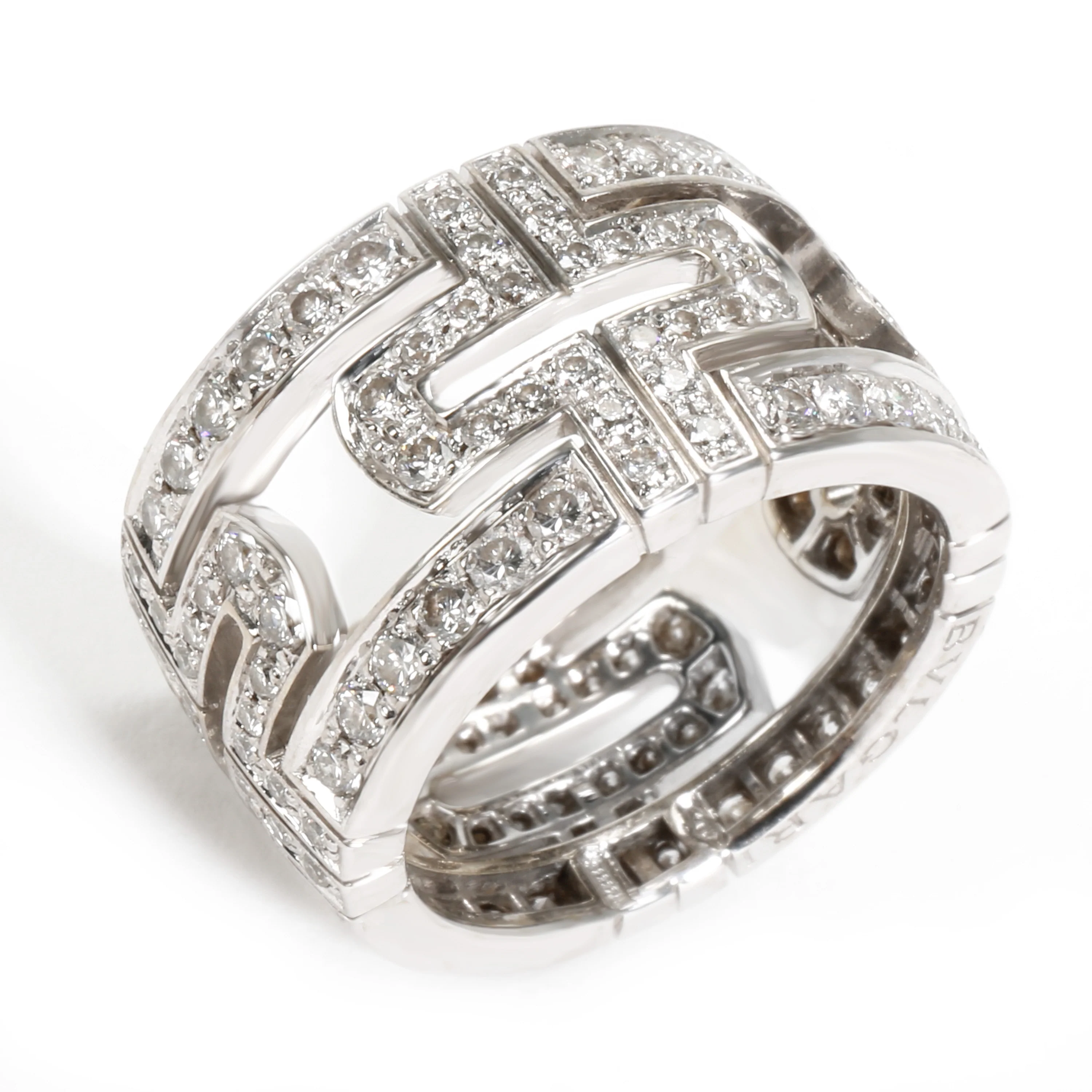 Parentesi Pave Diamond Band in 18K White Gold 1 1/2 Ctw - Image 3