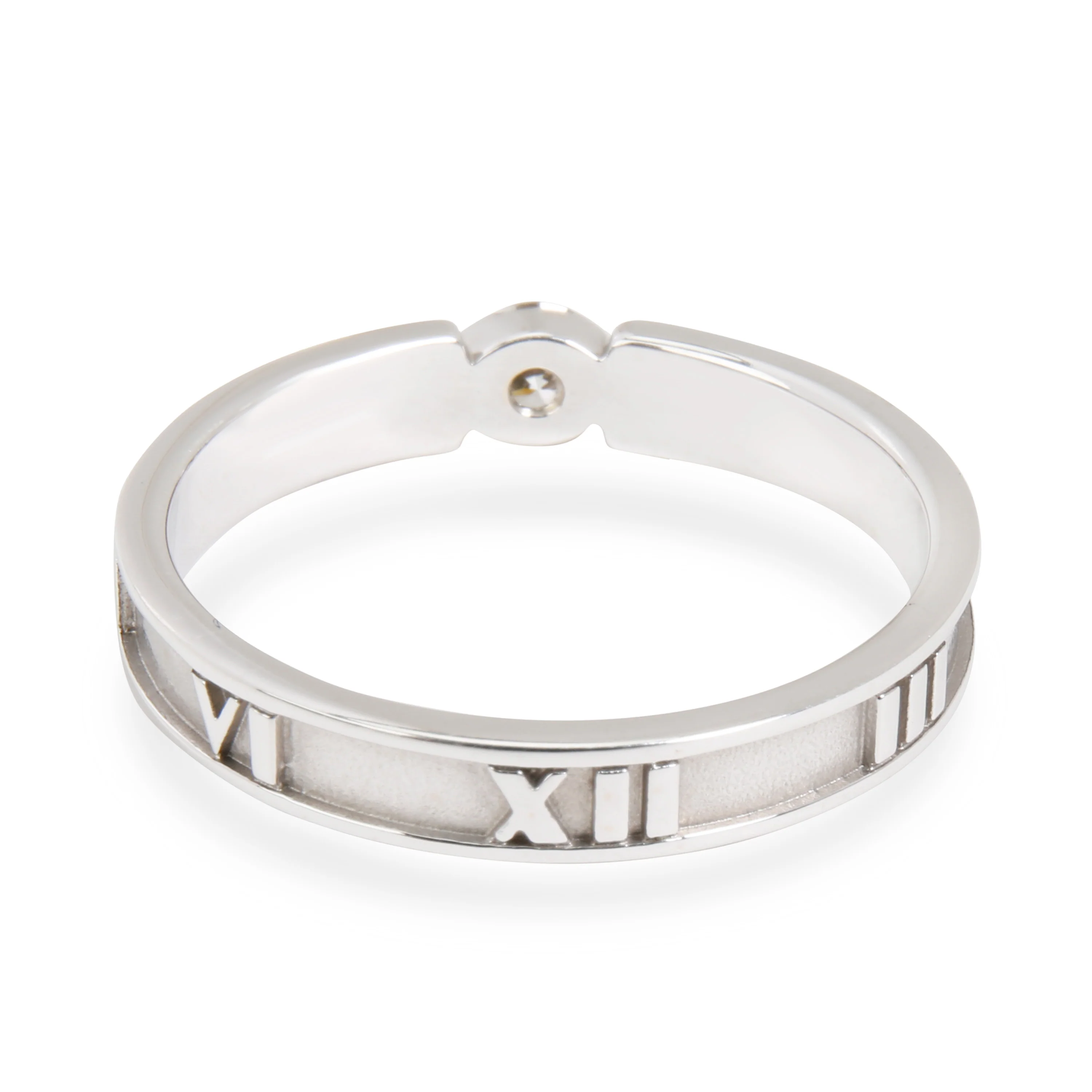 Tiffany & Co. Atlas 3.3 mm Wide Diamond Band in 18K White Gold 0.12 Ct - Image 4