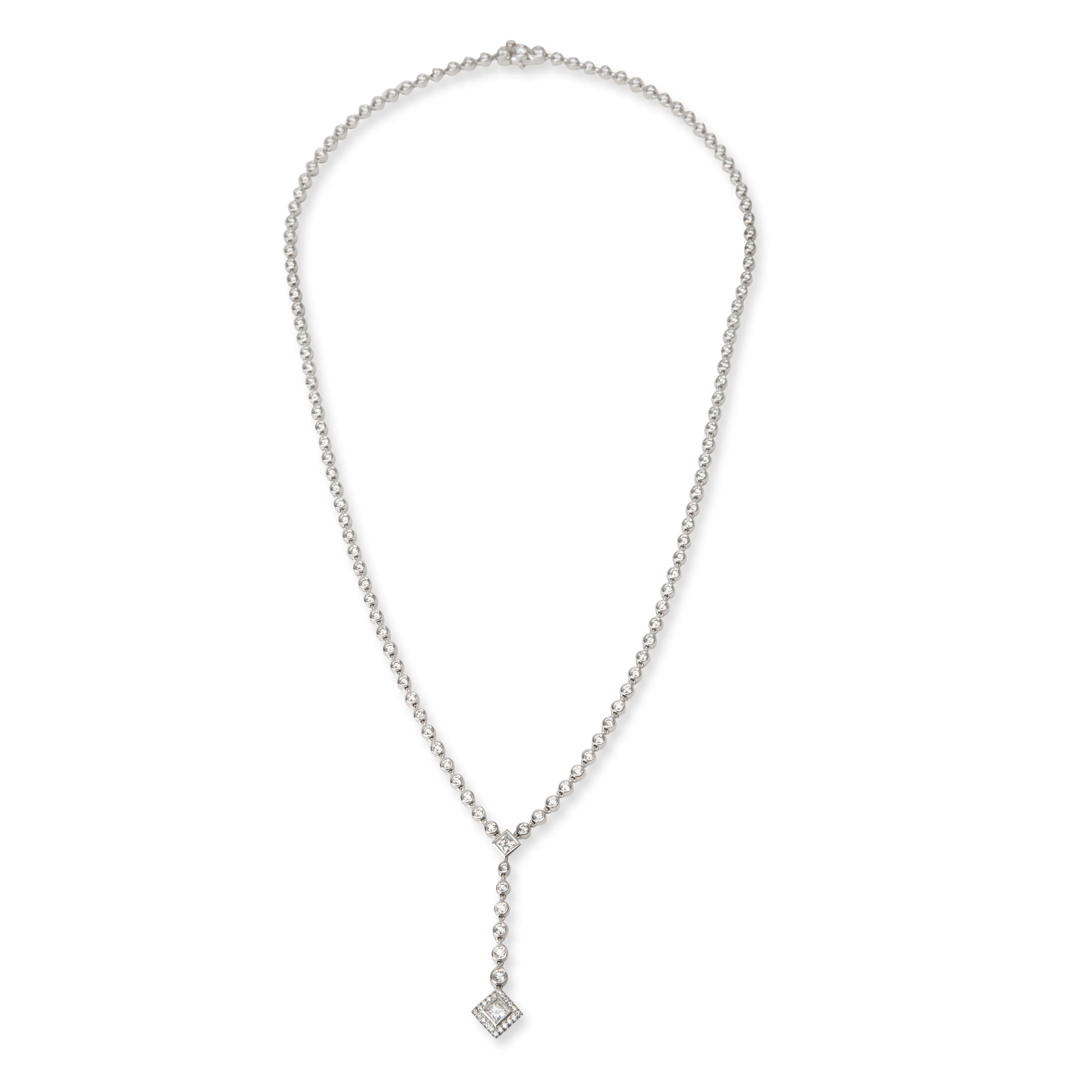 Grace Necklace in Platinum, 4.10 Ctw - Image 2