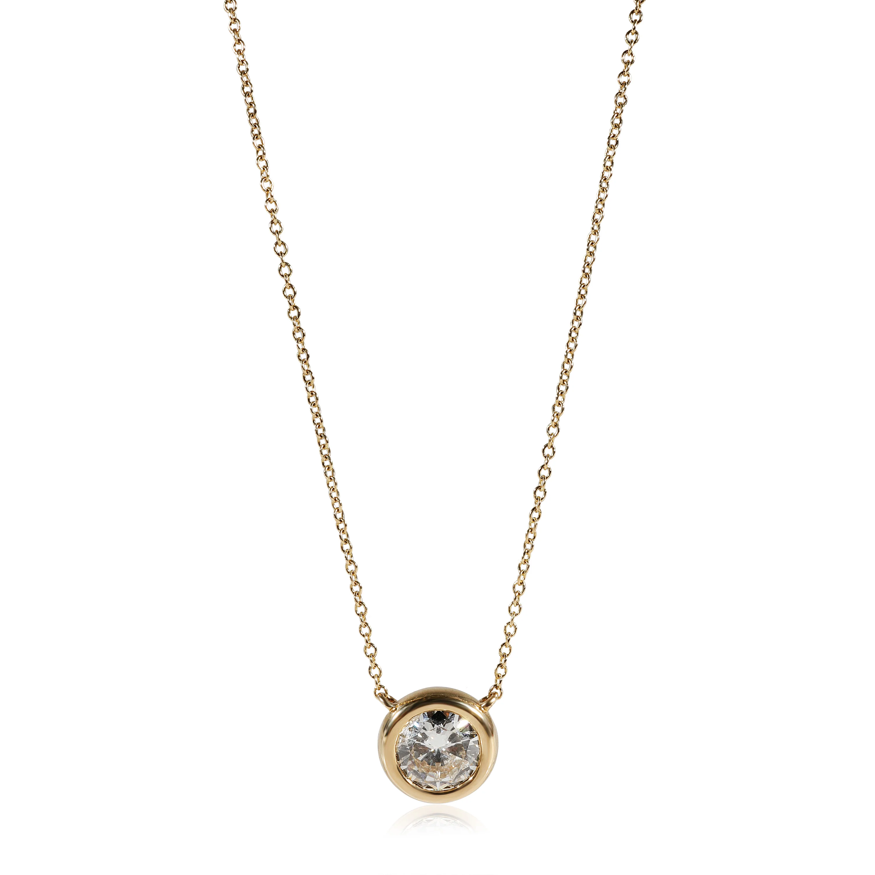 14K Yellow Gold Doughnut Bezel Pendant, 1.50 Ct Lab-Grown Diamond, G/H I1