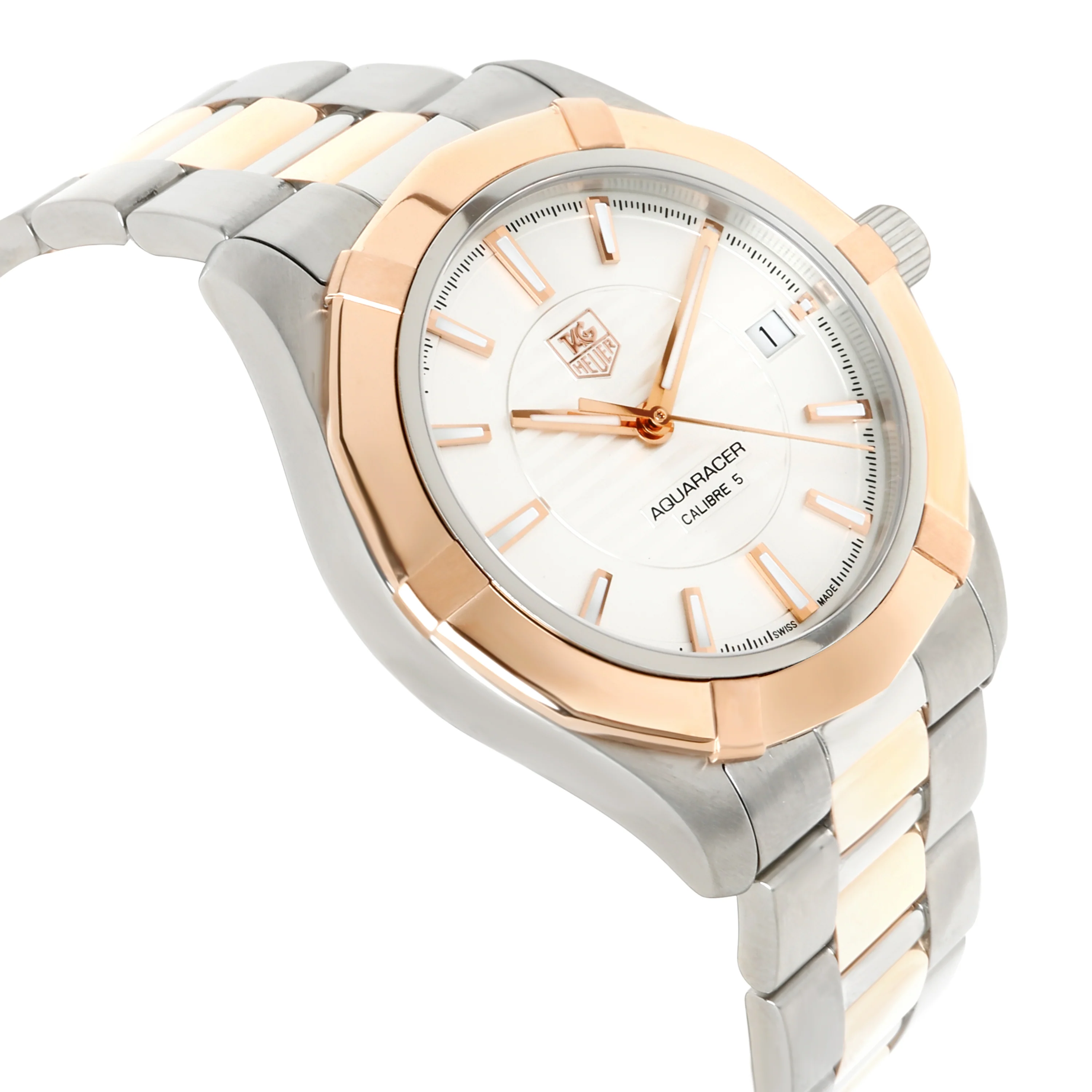 Tag Heuer Aquaracer WAP2150.BD0885 Mens Watch in 18kt Stainless Steel/Rose Gold - Image 2