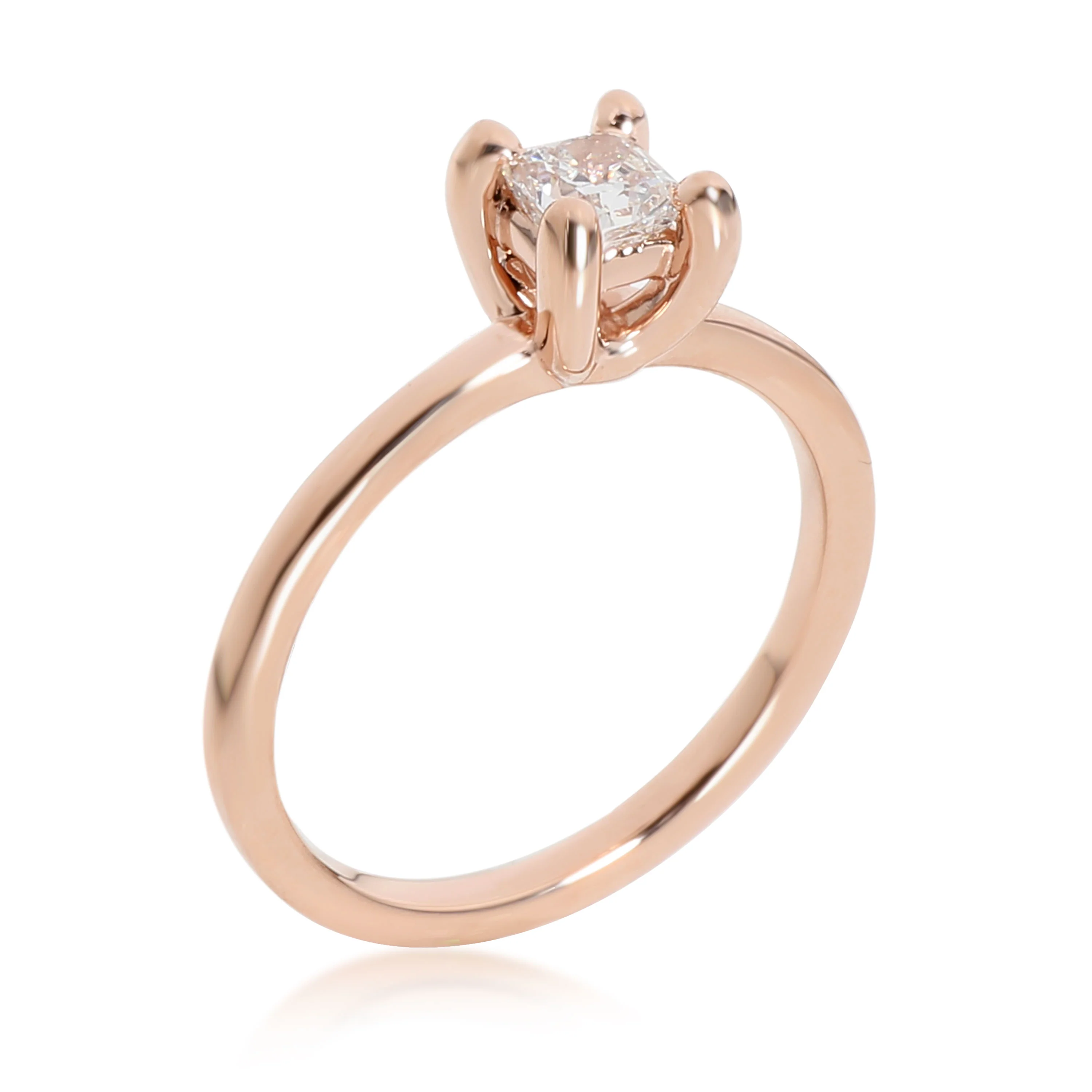 GIA Certified Radiant Diamond Engagement Ring in 14K Rose Gold E SI2 0.45 ct - Image 3