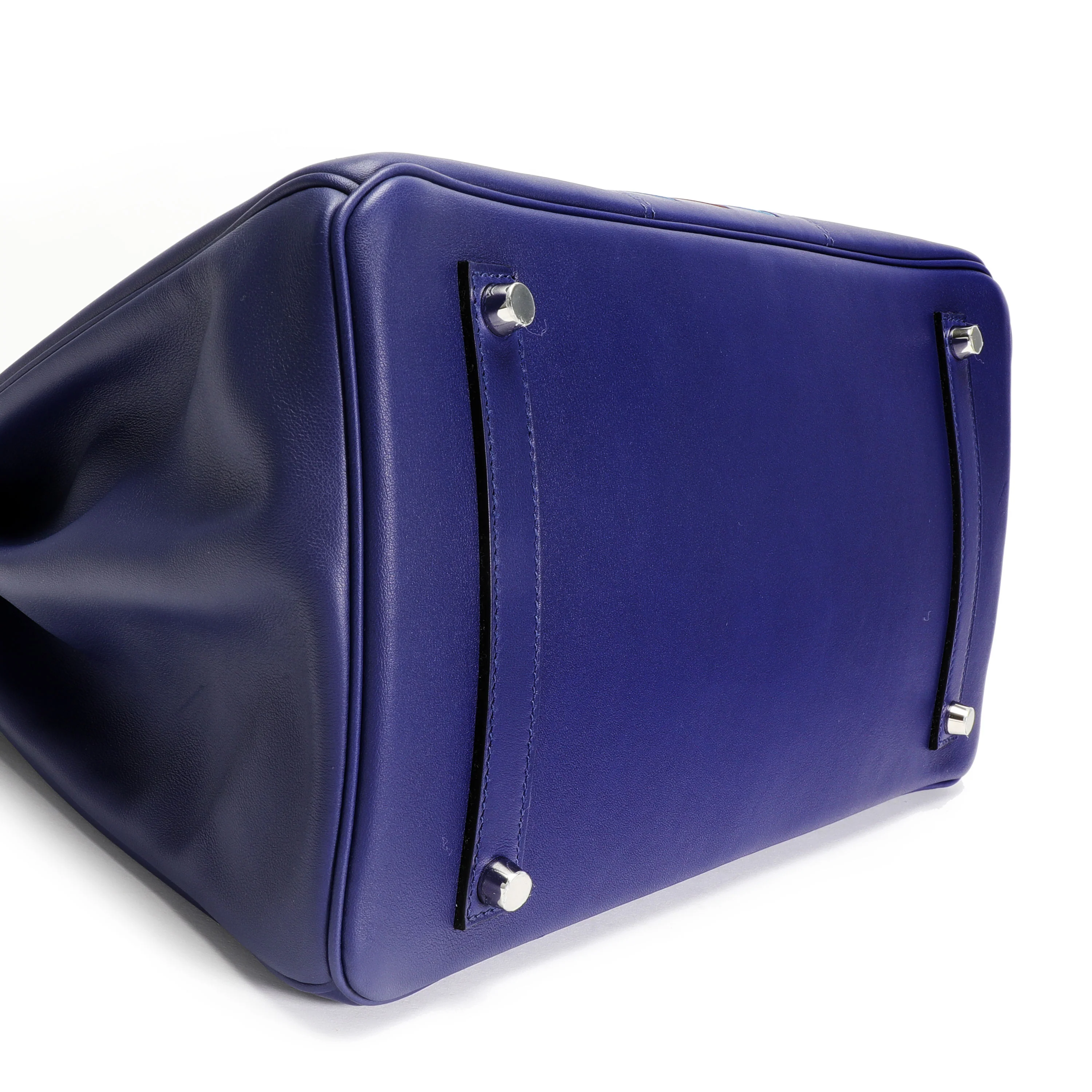 Hermès Limited Edition Bleu Encre Swift & Epsom Tressage Birkin 35 with PHW - Image 3