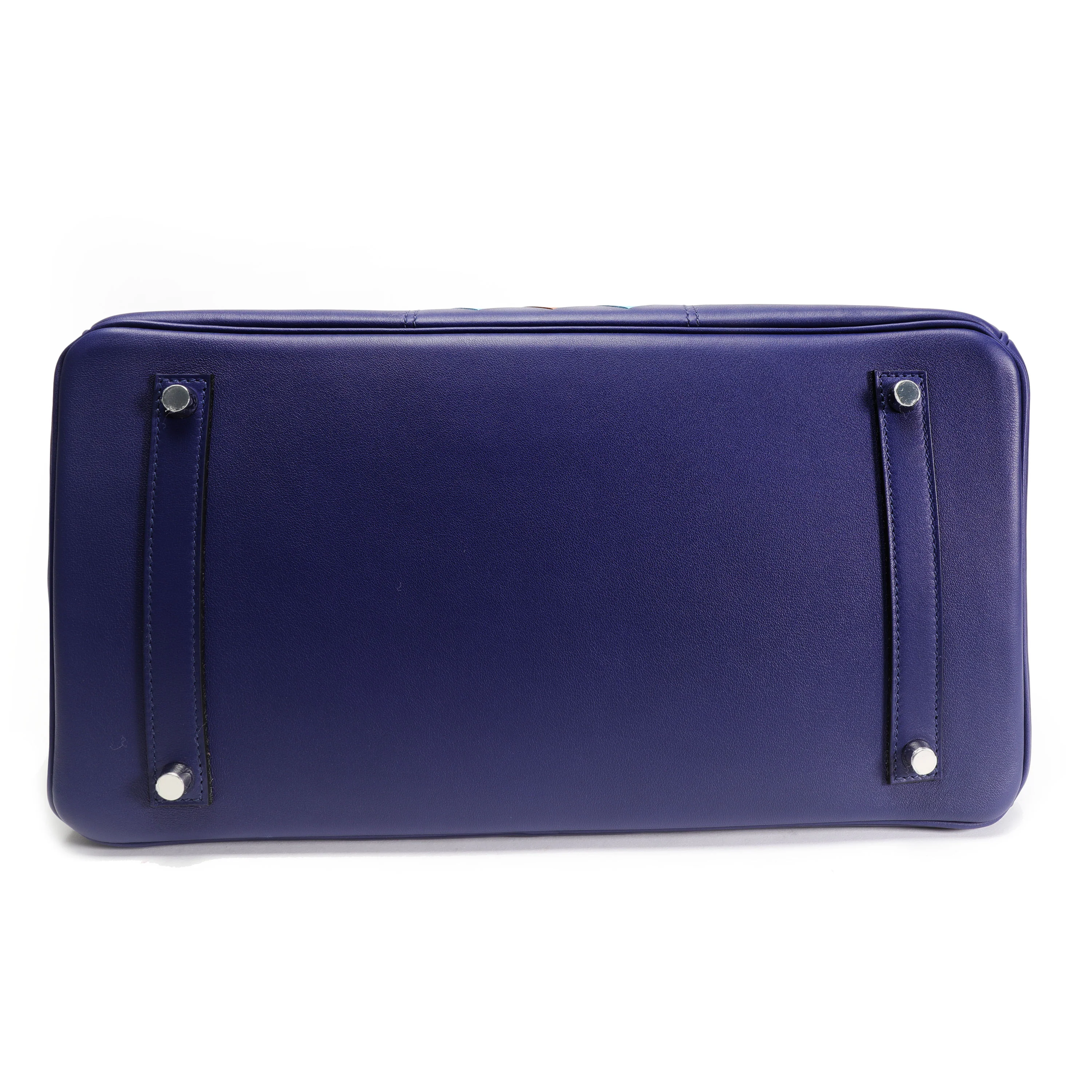 Hermès Limited Edition Bleu Encre Swift & Epsom Tressage Birkin 35 with PHW - Image 4