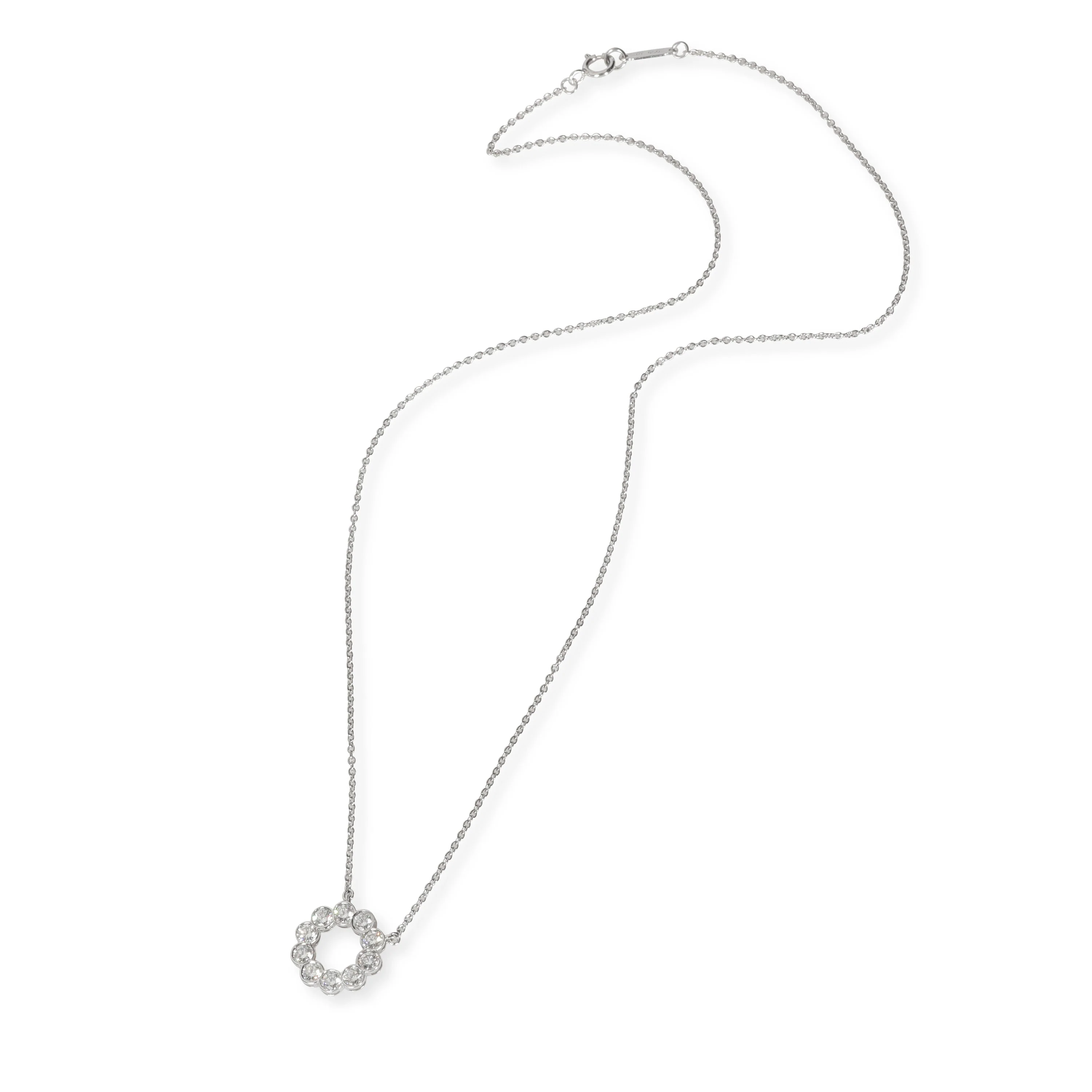 Tiffany & Co. Jazz Circle Diamond Necklace in Platinum 0.90 CTW - Image 2