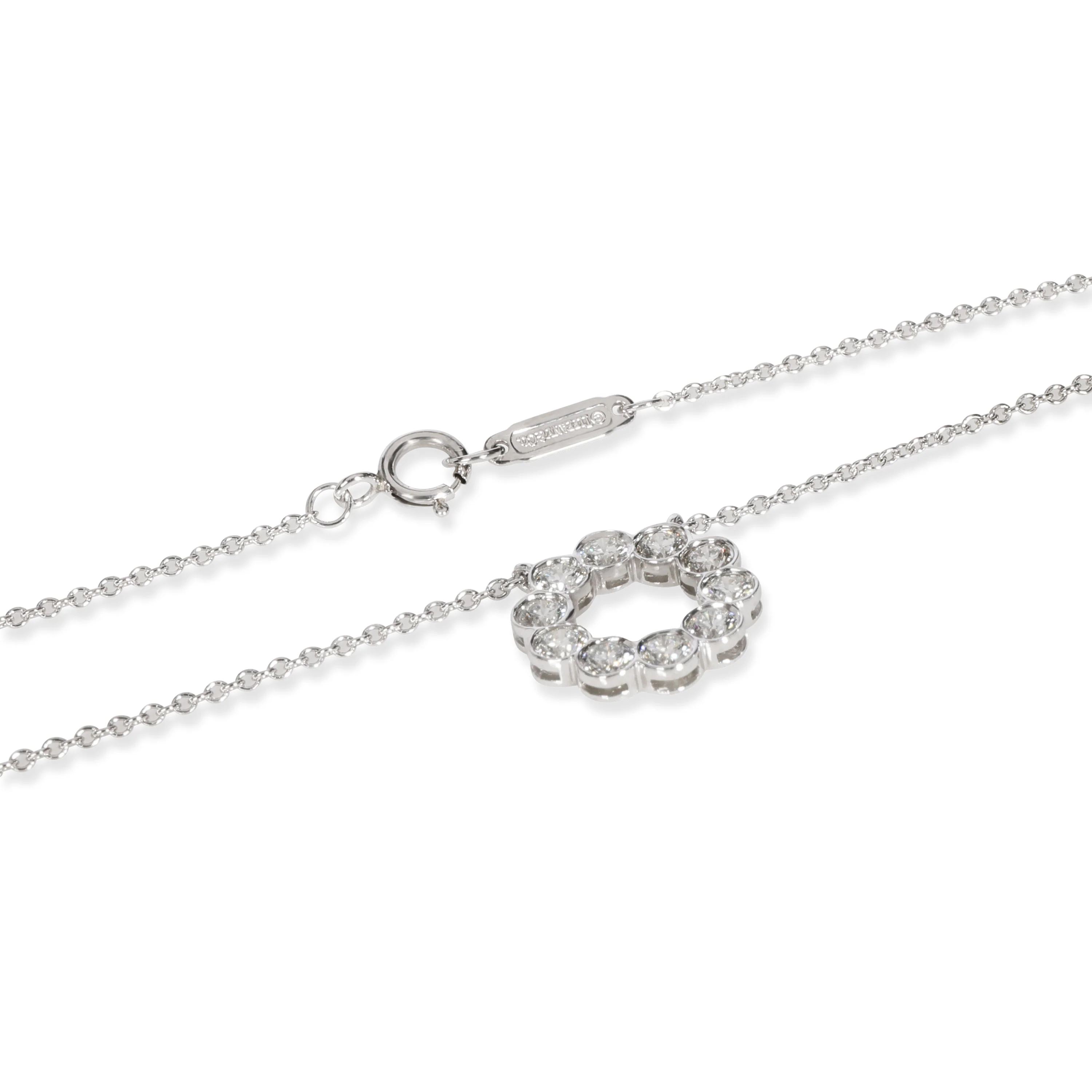 Tiffany & Co. Jazz Circle Diamond Necklace in Platinum 0.90 CTW - Image 3
