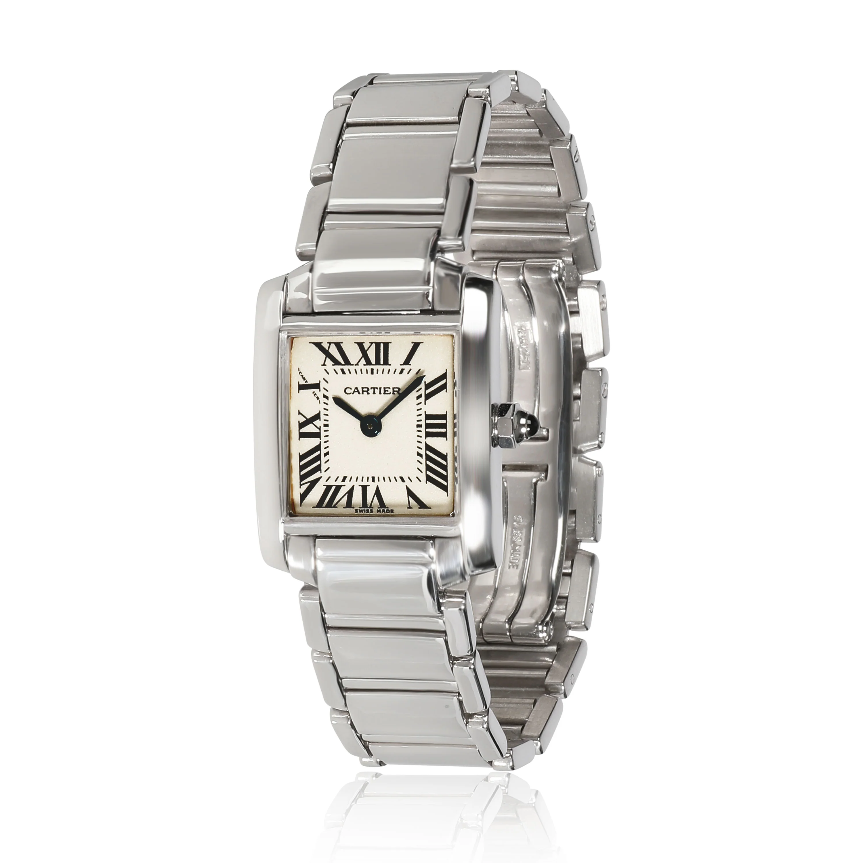 Cartier Tank Francaise W50012S3 Womens Watch in 18kt White Gold