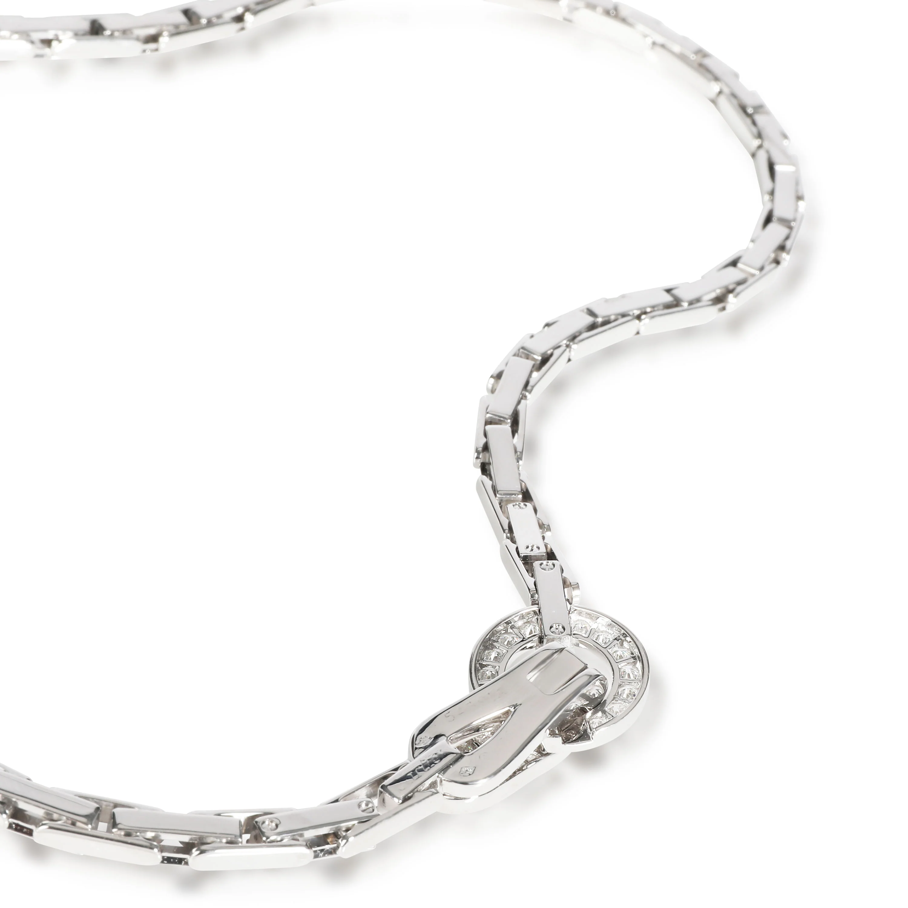 Cartier Agrafe Diamond Necklace in 18K White Gold 1.10 CTW - Image 3