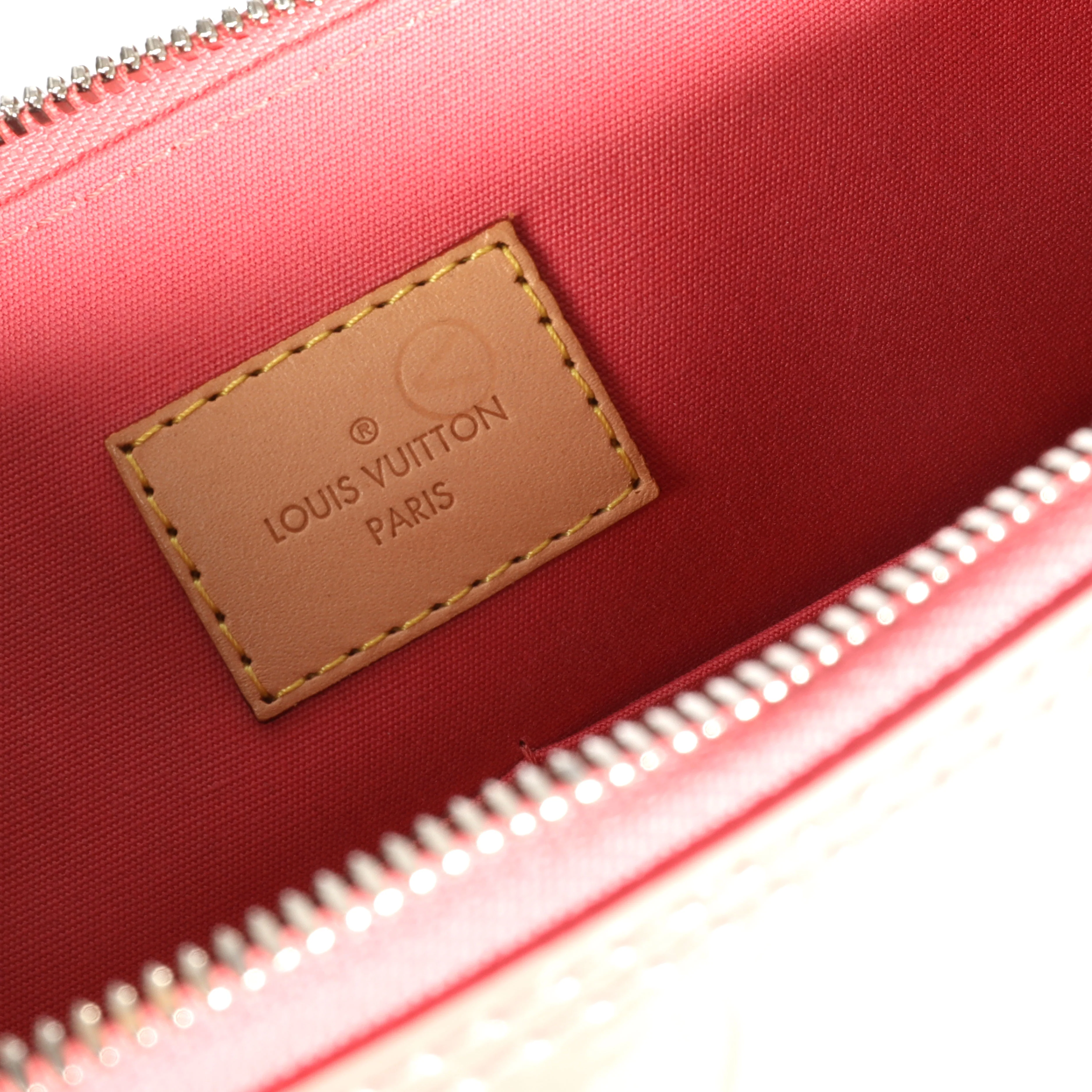 Louis Vuitton Rose Litchi Monogram Vernis Alma PM - Image 8