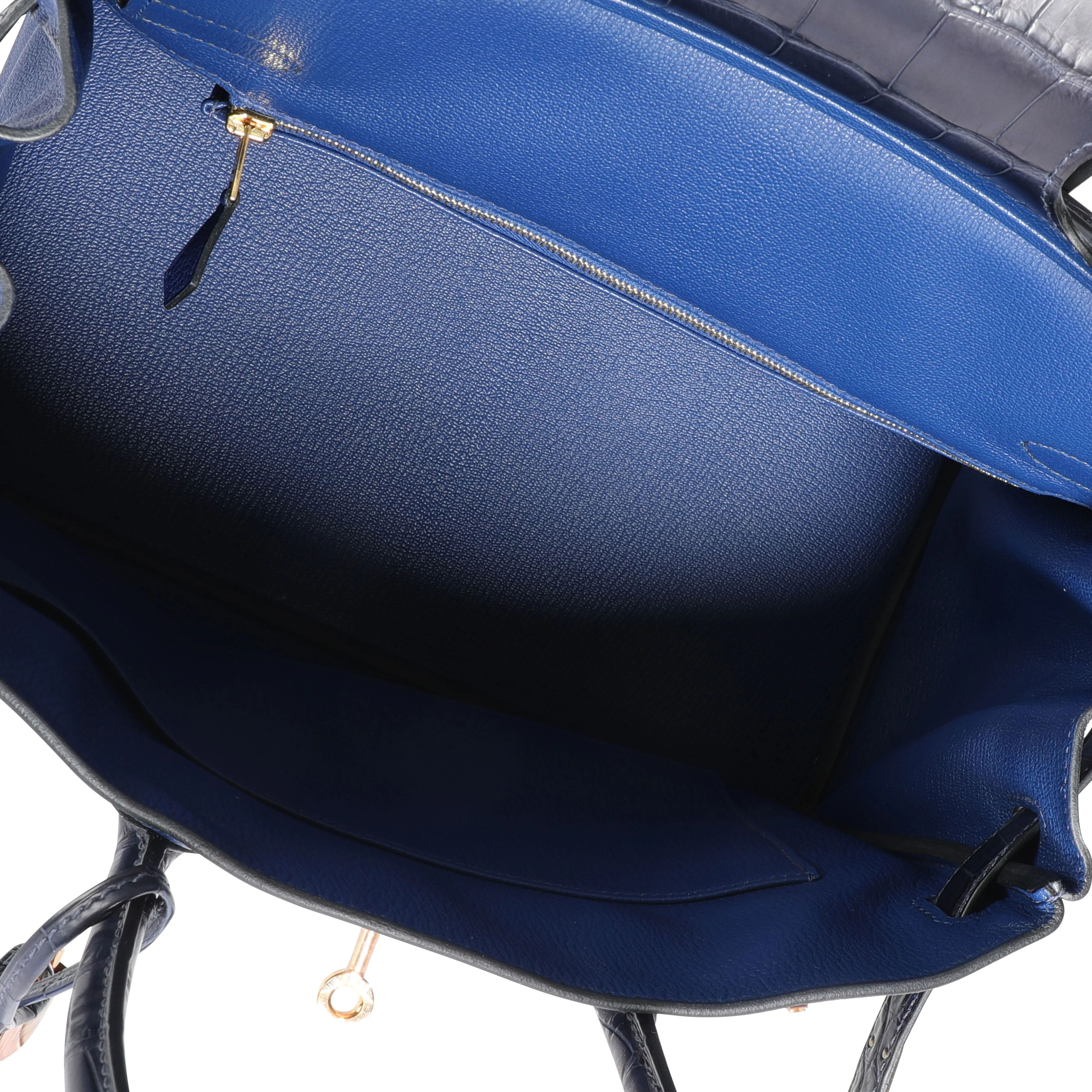 Hermès Bleu Marine Matte Alligator & Bleu Saphir Novillo Touch Birkin 30 RGHW - Image 6