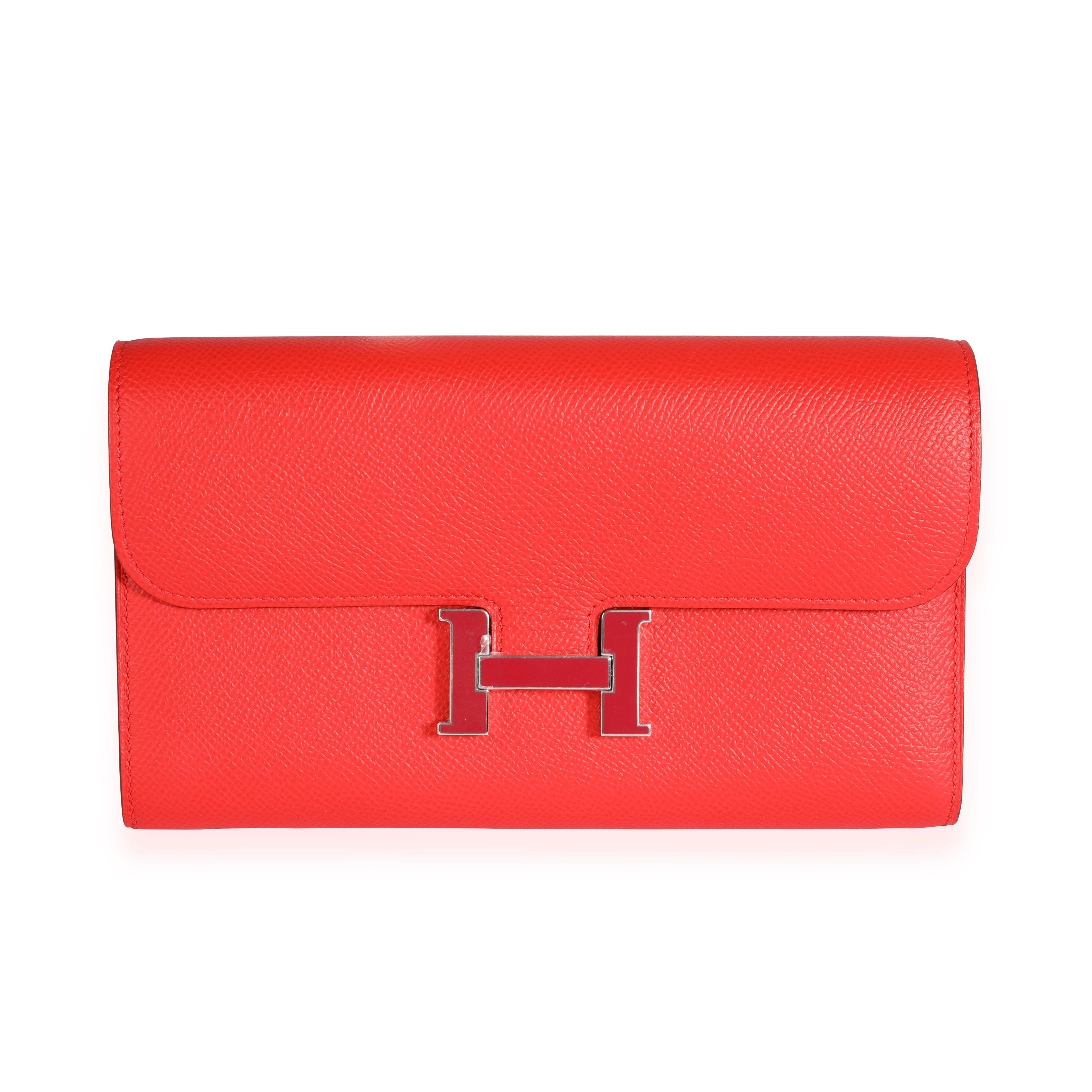 Hermès Rouge De Coeur Epsom Constance To Go Wallet