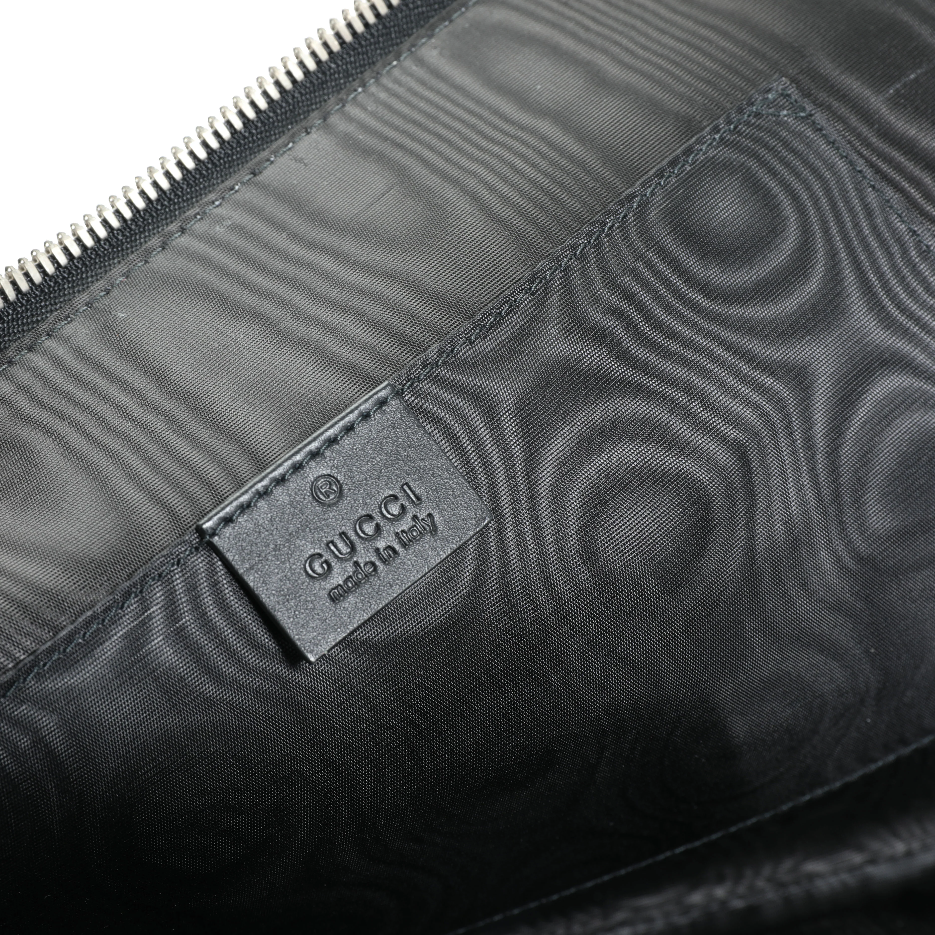 Black & Gold Magnetismo Print Leather Pouch - Image 7
