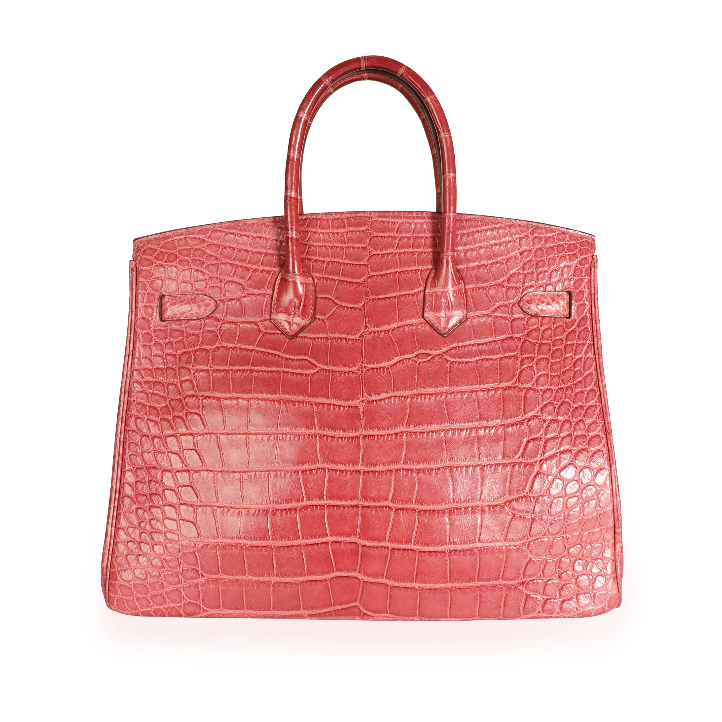 Hermès Bois De Rose Matte Alligator Birkin 35 PHW - Image 3