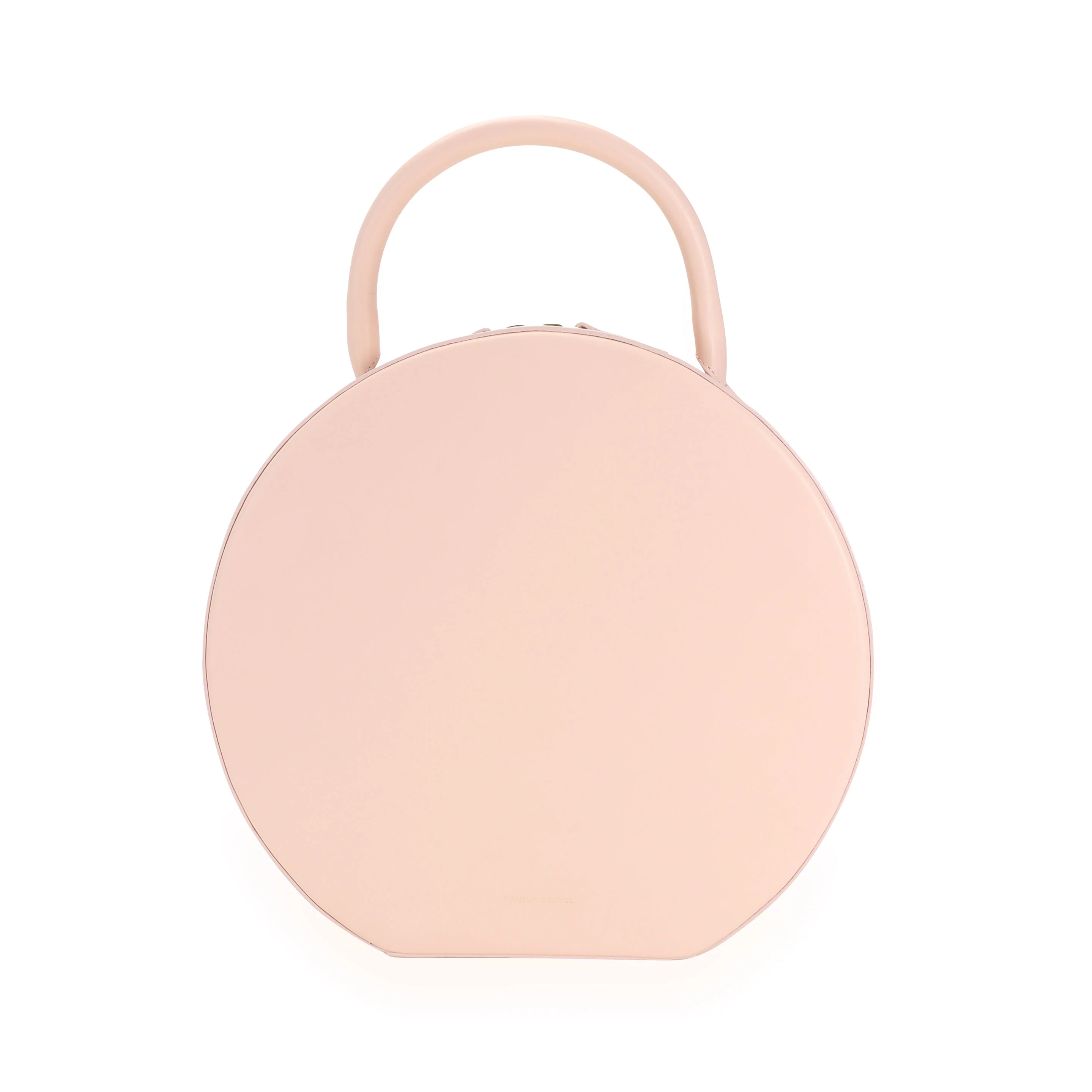 Pink Calfskin Leather Circle Bag - Image 3