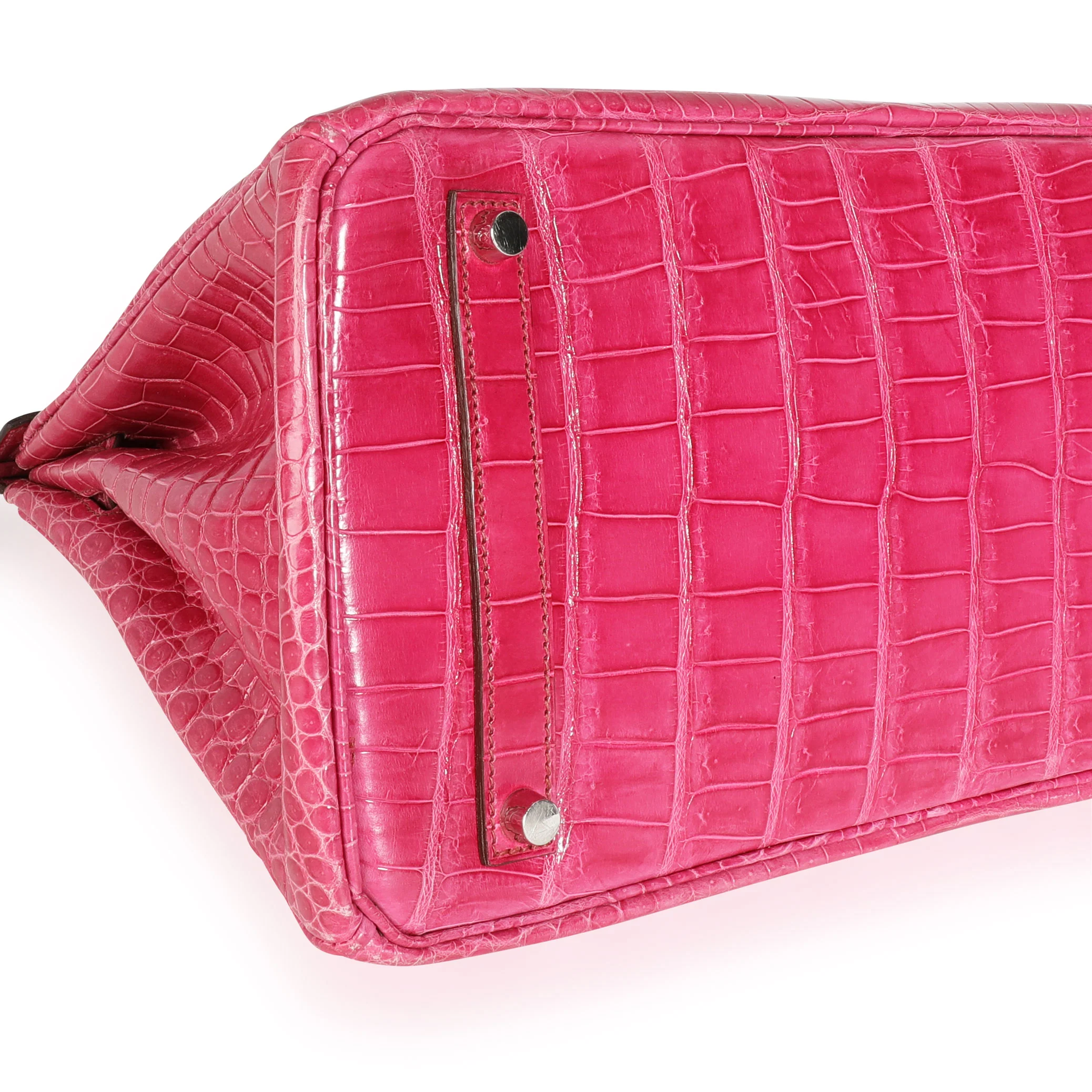 Rose Scheherazade Shiny Porosus Crocodile Birkin 35 PHW - Image 5