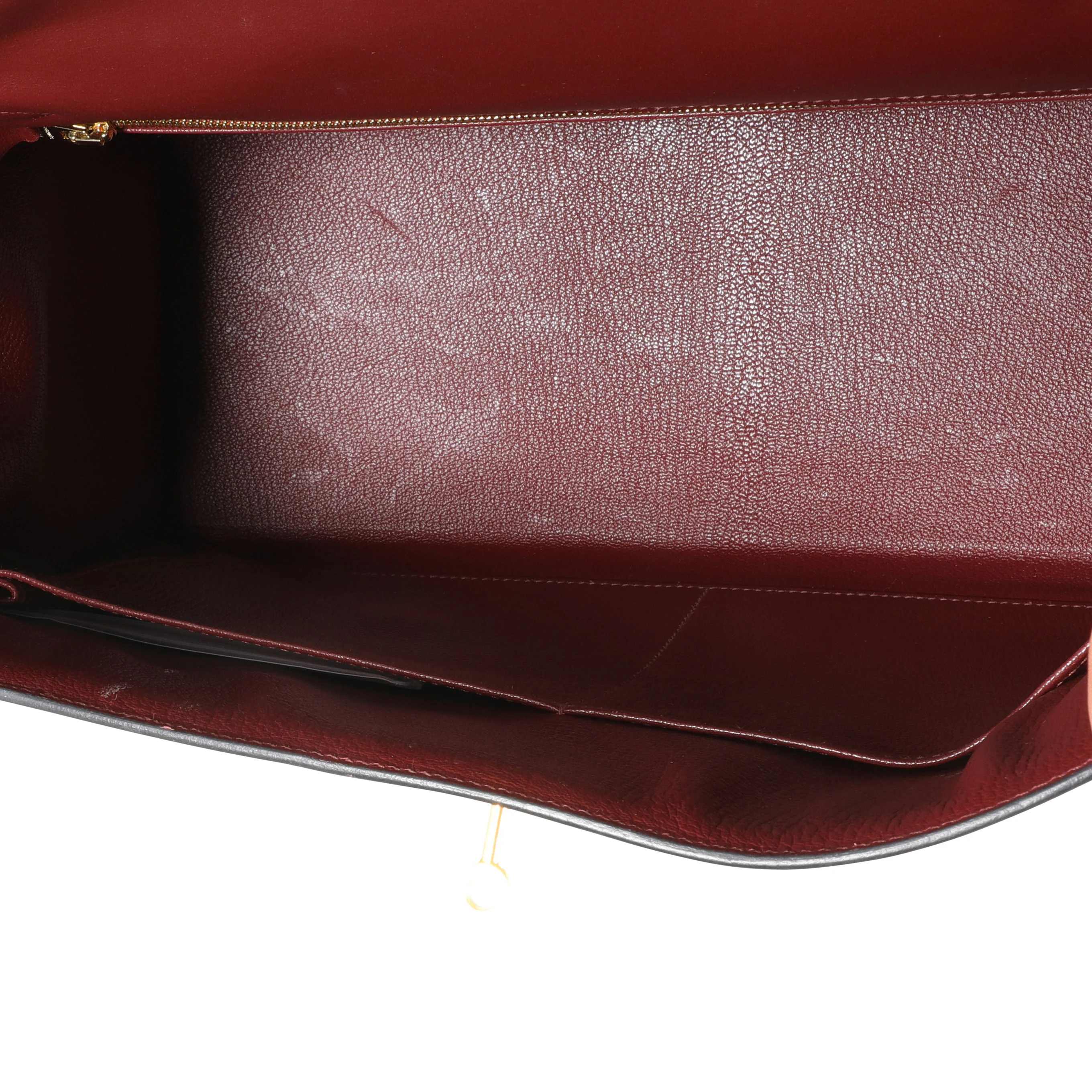 Hermès Rouge H Sombrero Sellier Kelly 35 GHW with Striped Canvas Strap - Image 8