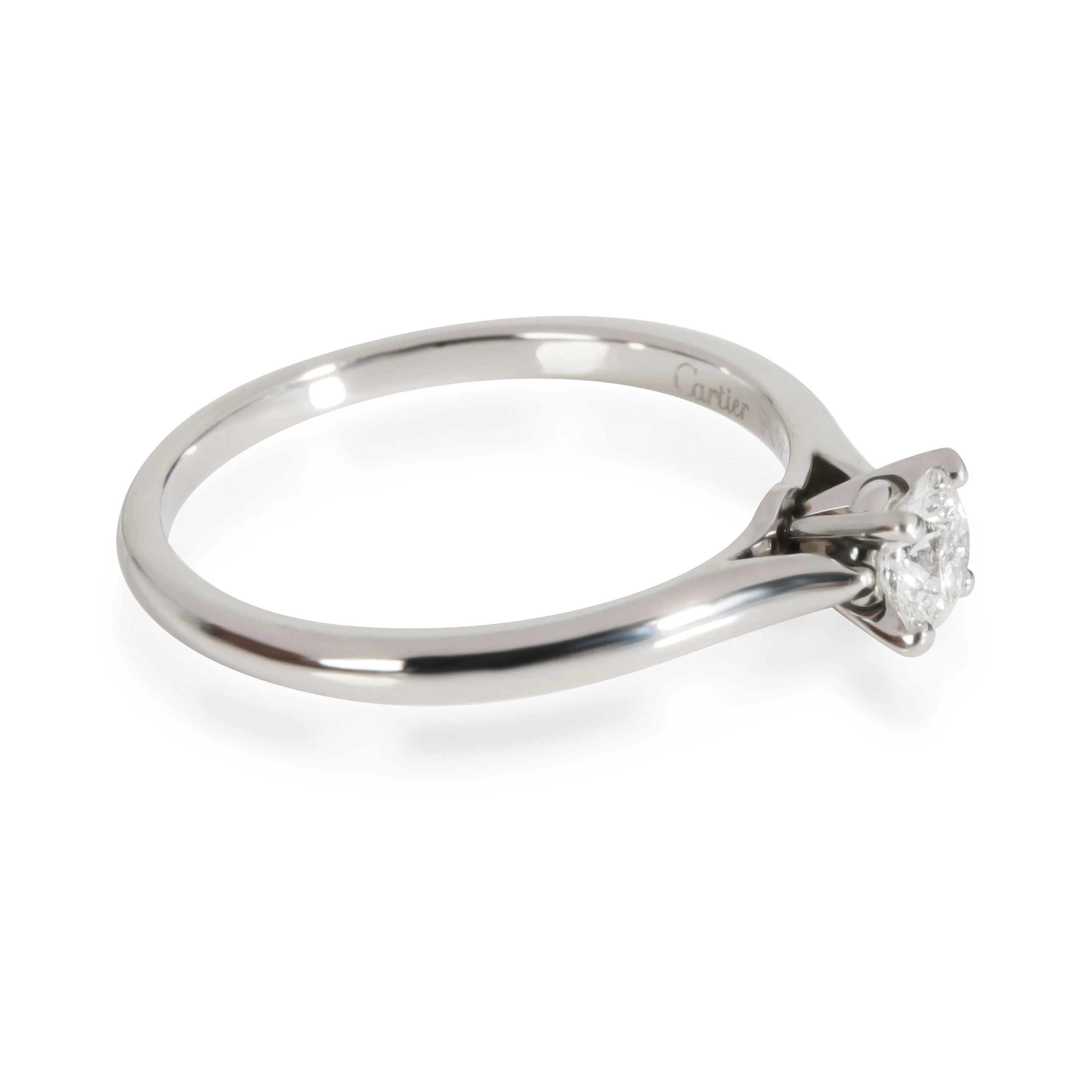 Cartier 1895 Diamond Engagement Ring in Platinum Platinum E VVS2 0.27 CTW - Image 2
