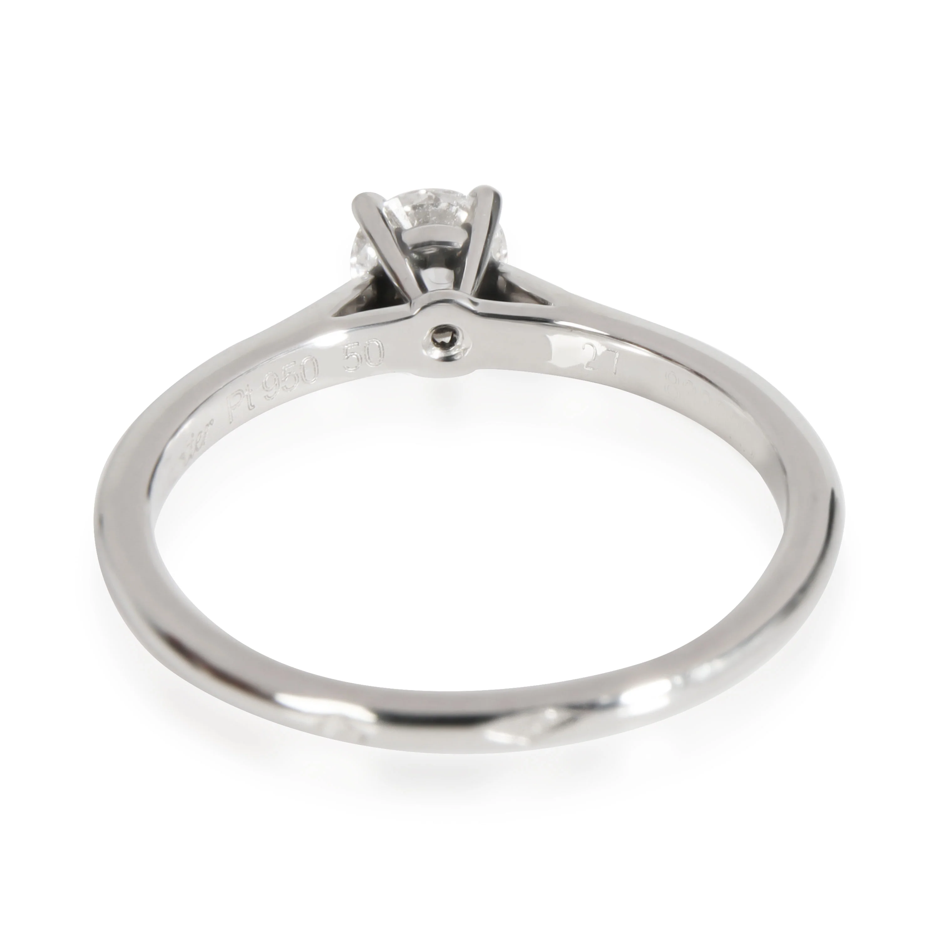 Cartier 1895 Diamond Engagement Ring in Platinum Platinum E VVS2 0.27 CTW - Image 3