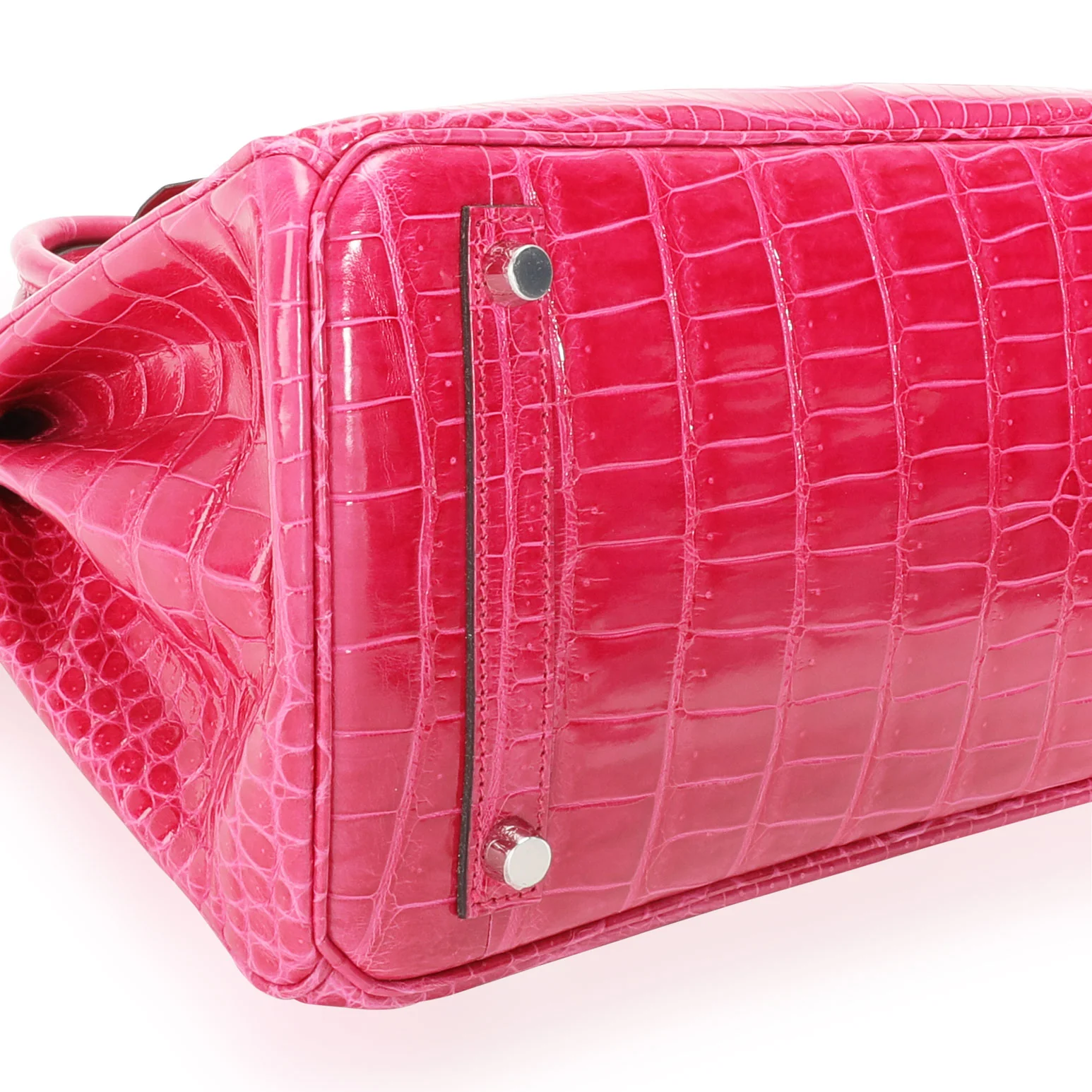 Rose Mexico Shiny Porosus Crocodile Birkin 30 PHW - Image 5
