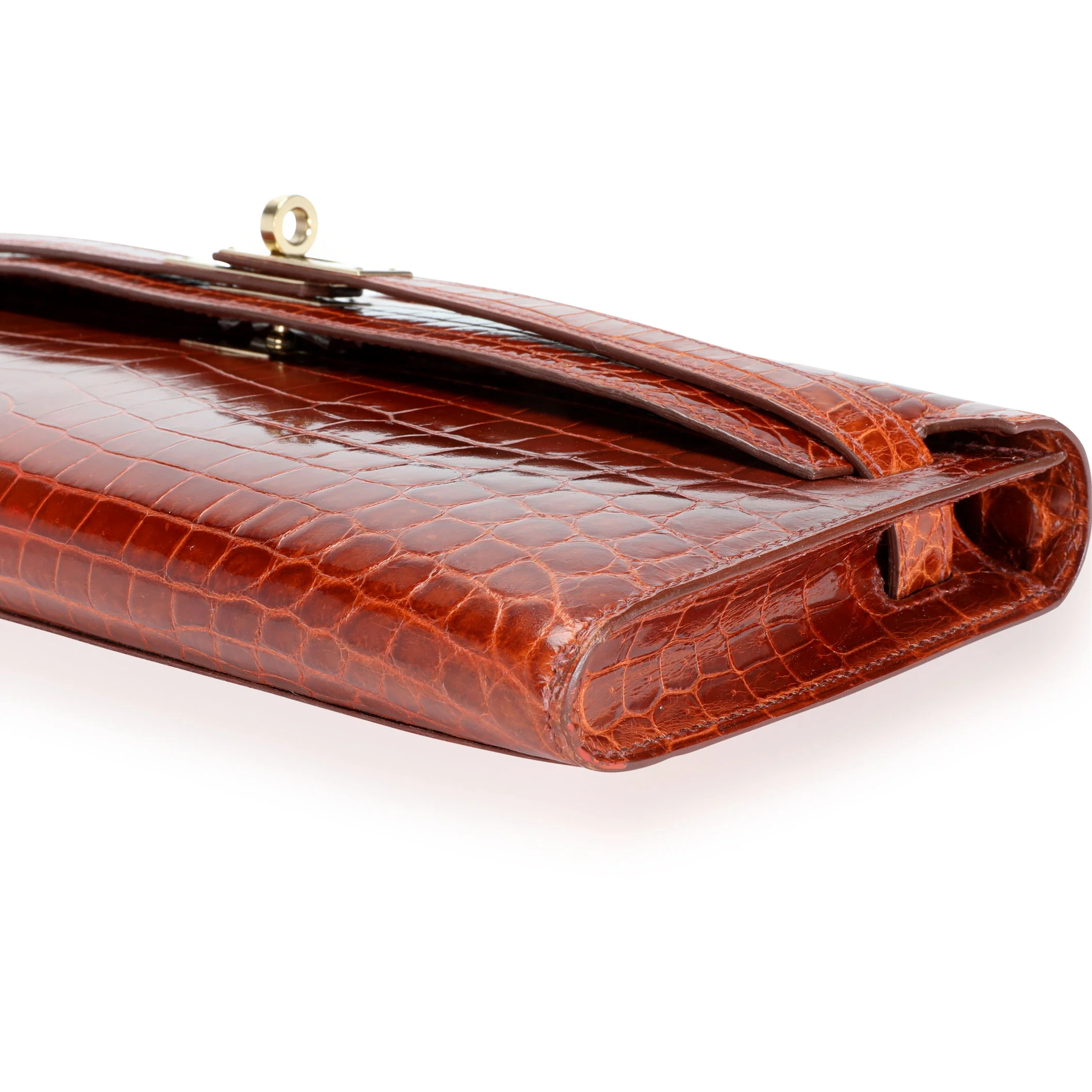 Miel Shiny Niloticus Crocodile Kelly Cut GHW - Image 5