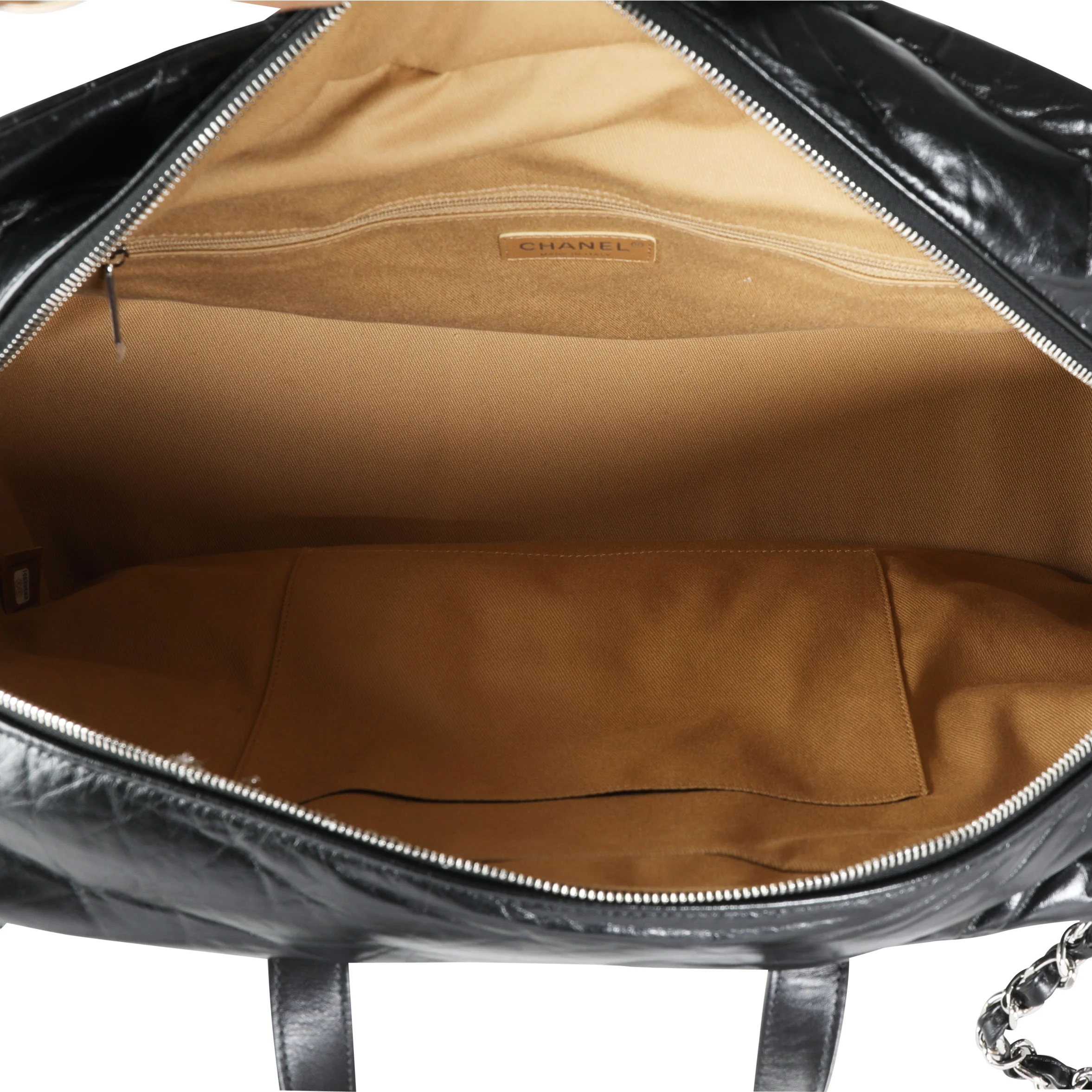 Chanel Black Quilted Calfskin Oversized Bowling Flap Bag - Image 7