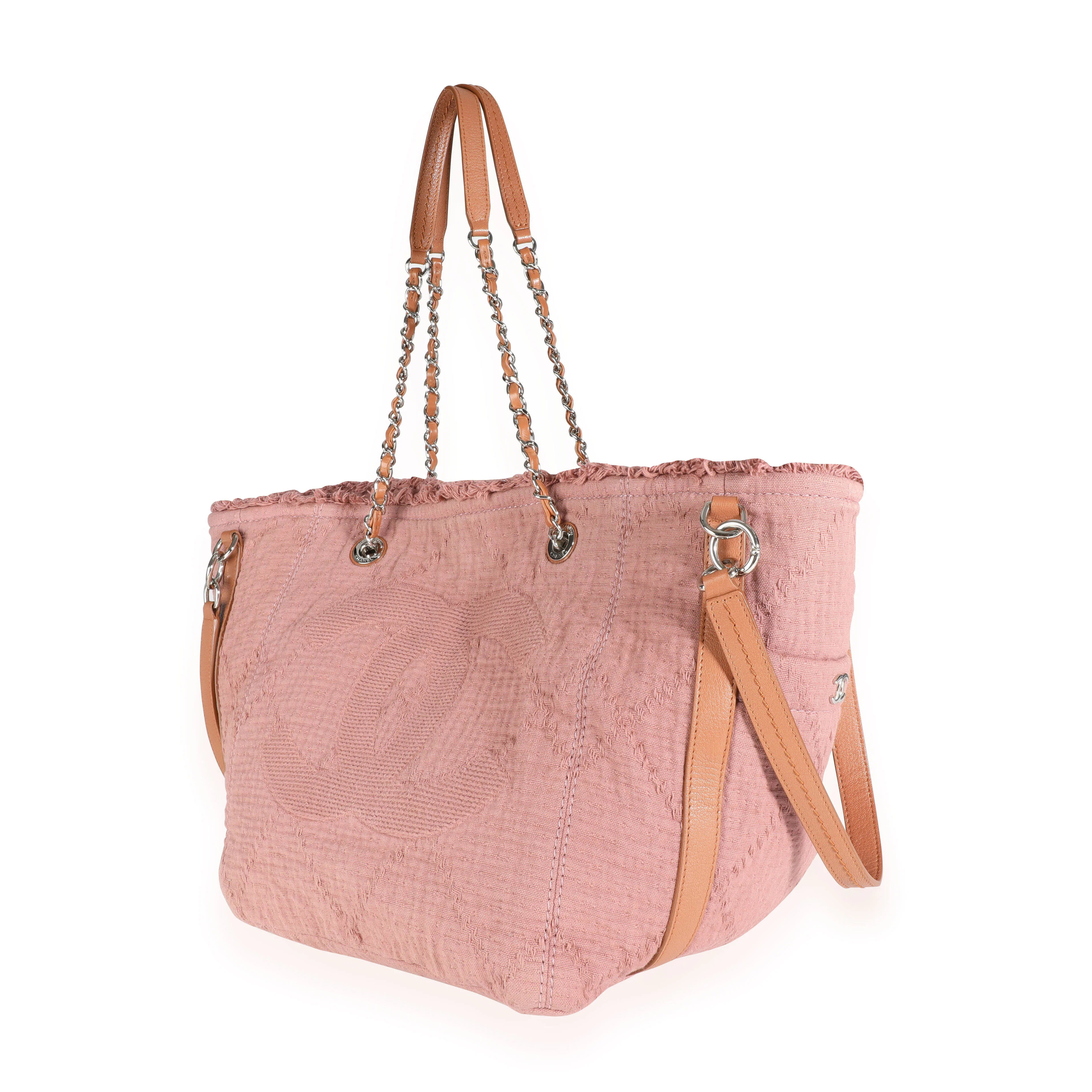 Chanel Dusty Rose Double Face Fringe Deauville Tote - Image 2