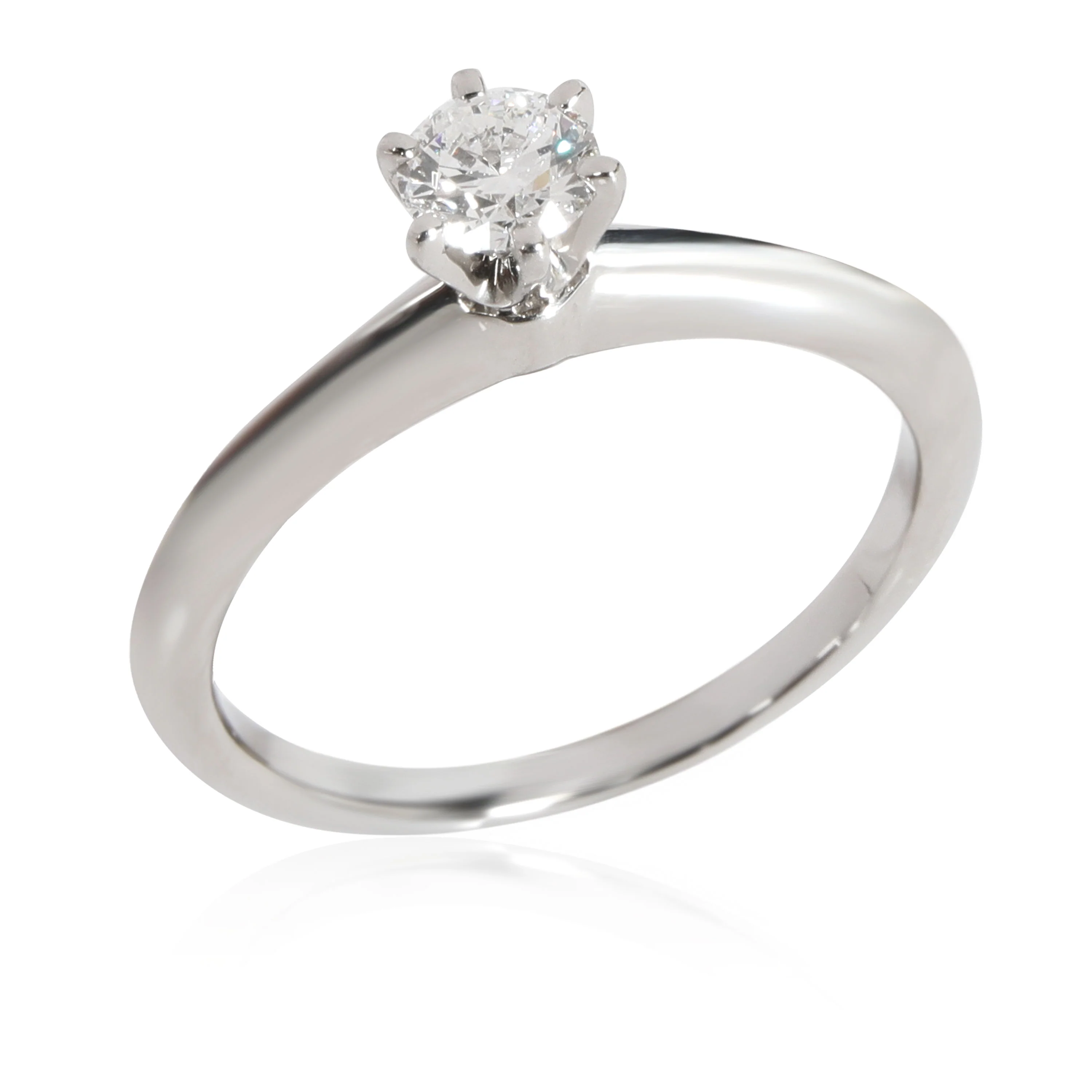 Solitaire Diamond Engagement Ring in Platinum G VS1 0.25 CT - Image 3