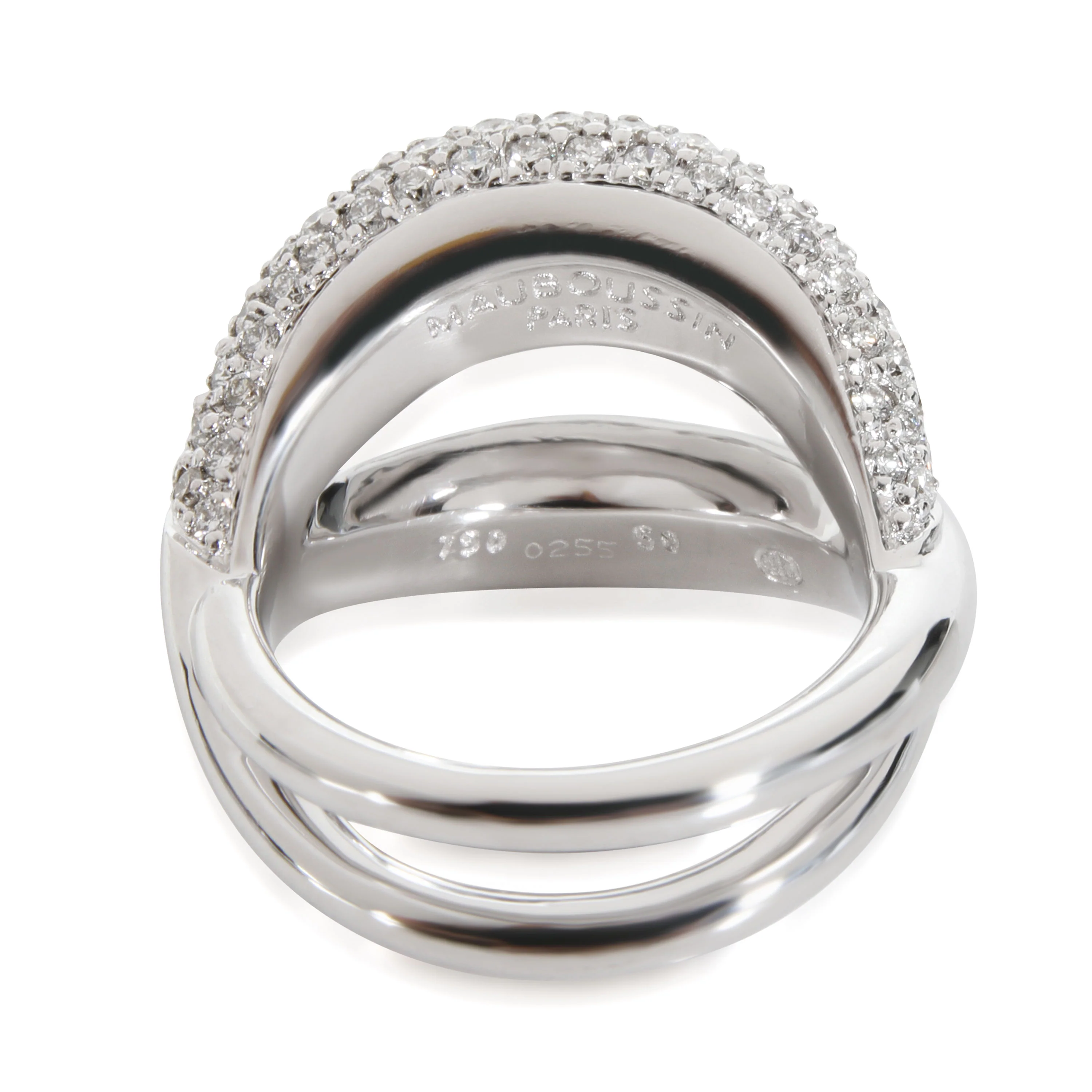 Twins Diamond Ring in 18K White Gold 1 1/3 Ctw - Image 4