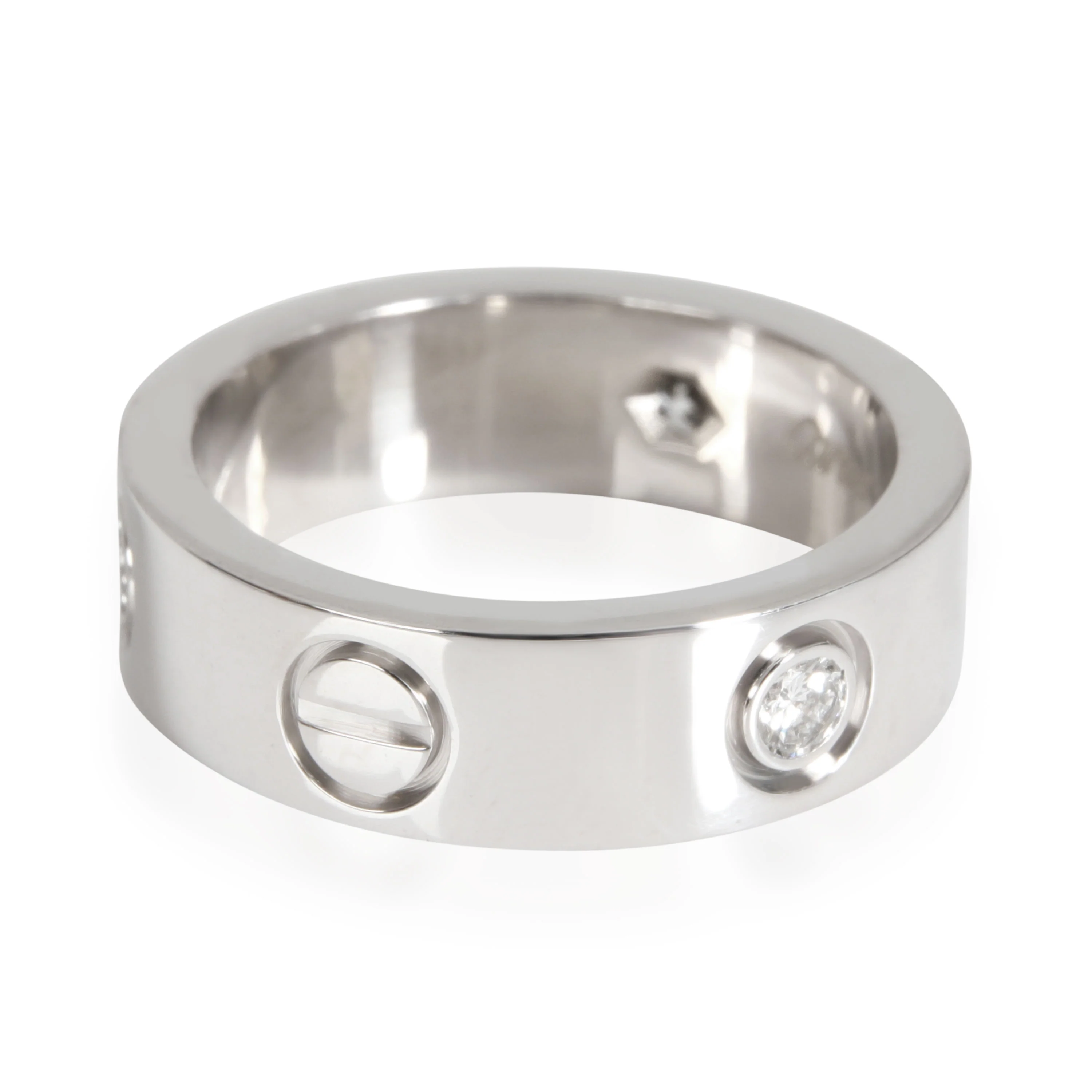 Love Ring, 3 Diamonds (White Gold) - Image 3
