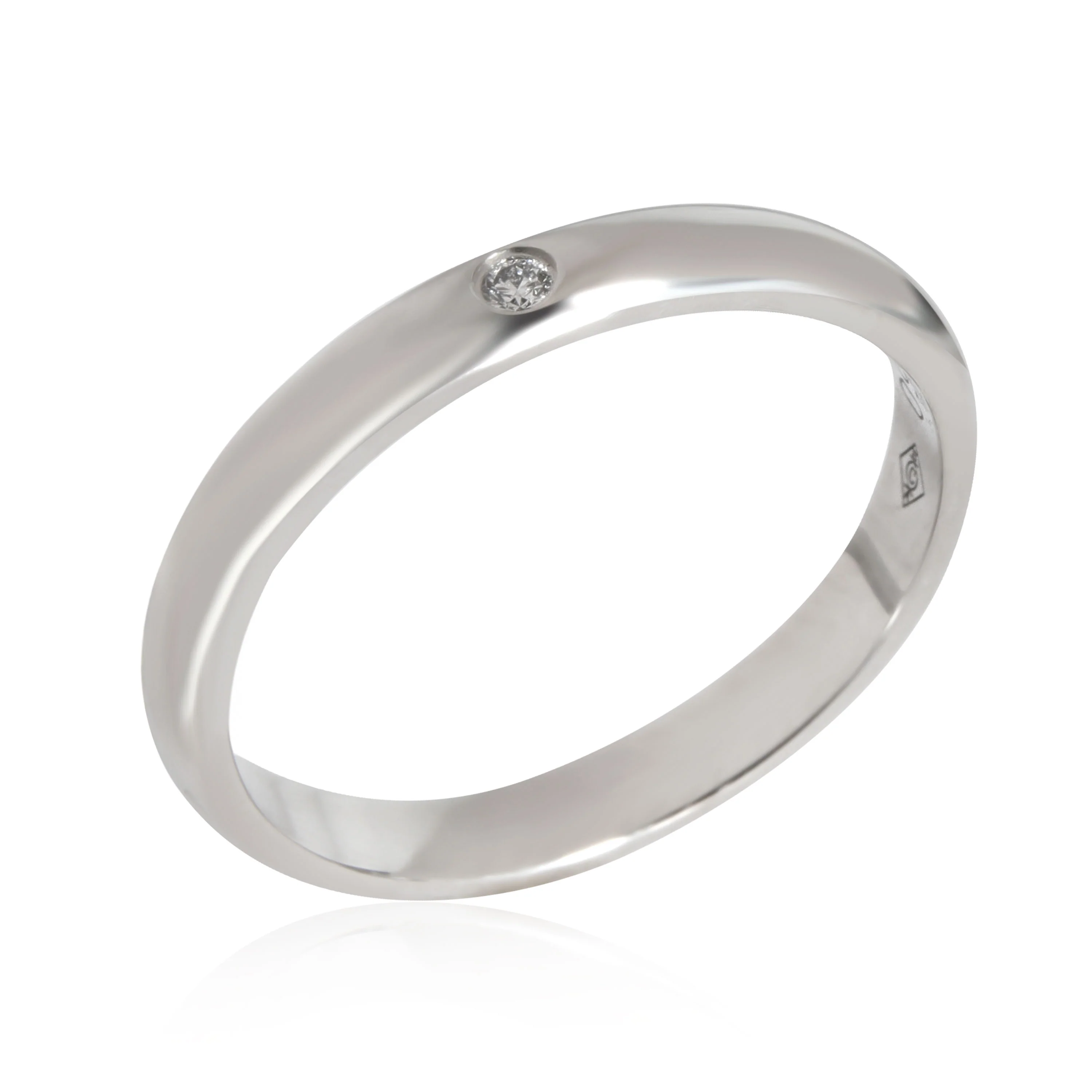 Cartier 1895 Diamond Wedding Band in  Platinum 0.01 CTW - Image 2