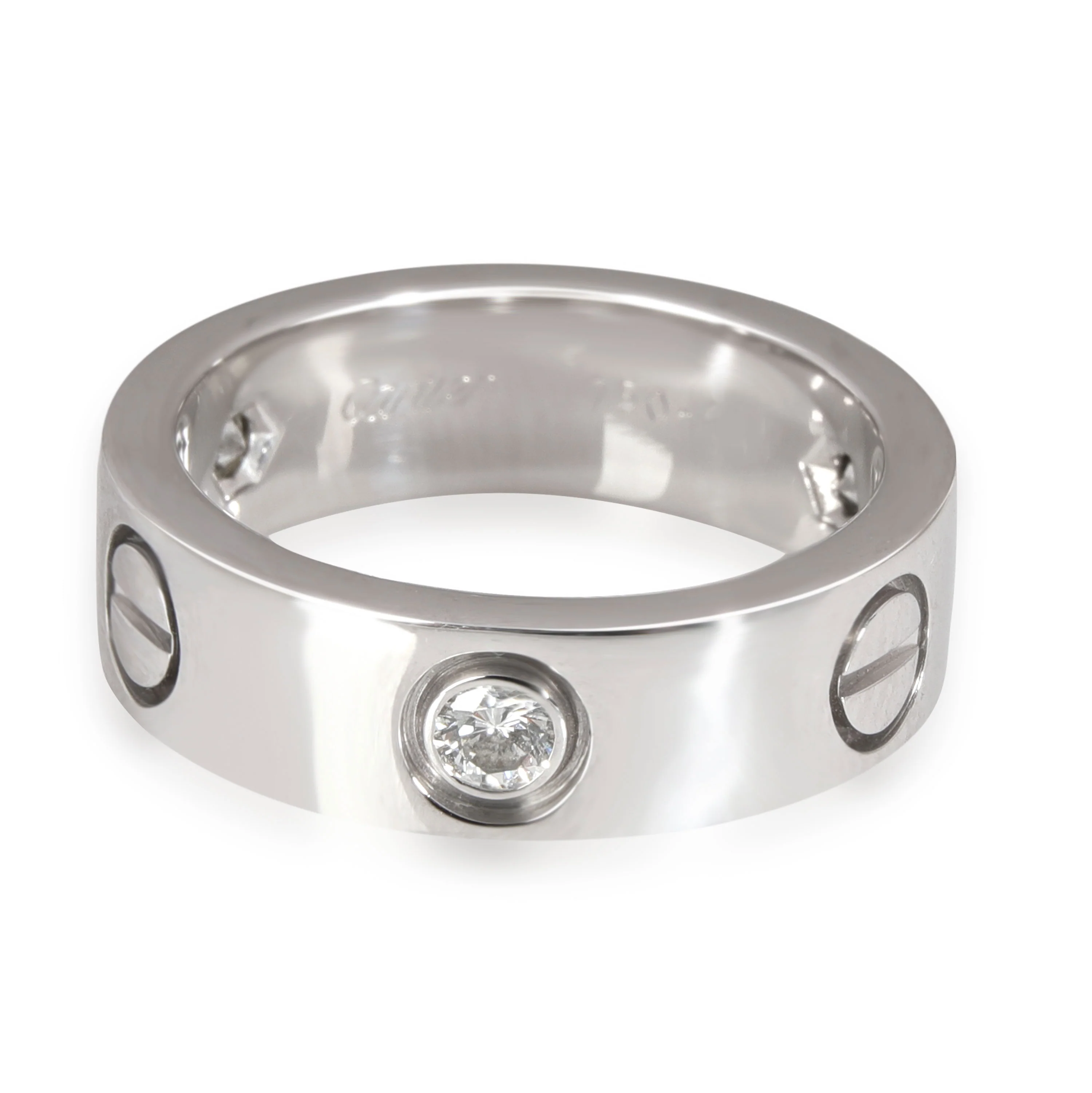Love Ring, 3 Diamonds (White Gold)