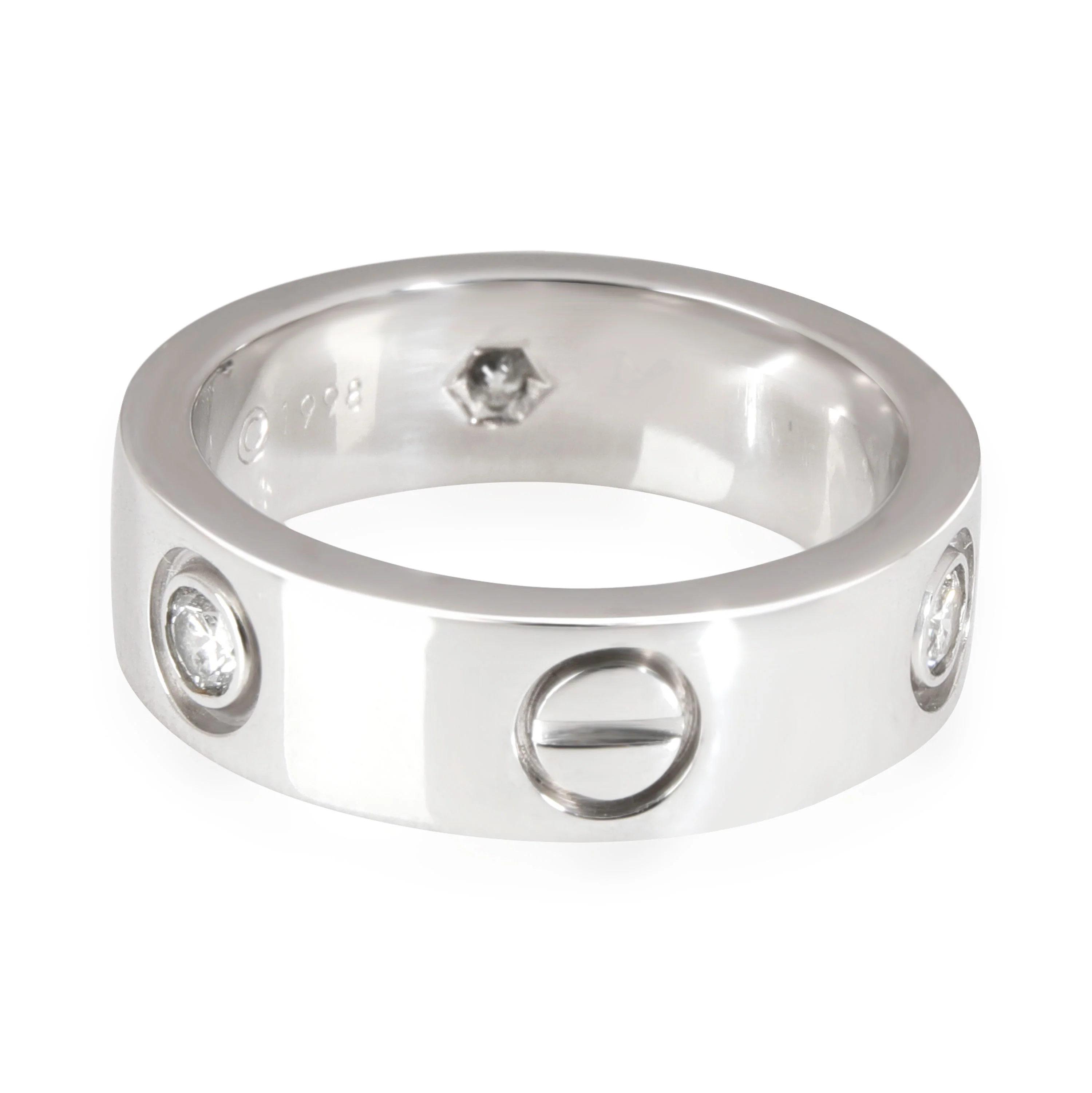 Love Ring, 3 Diamonds (White Gold) - Image 3