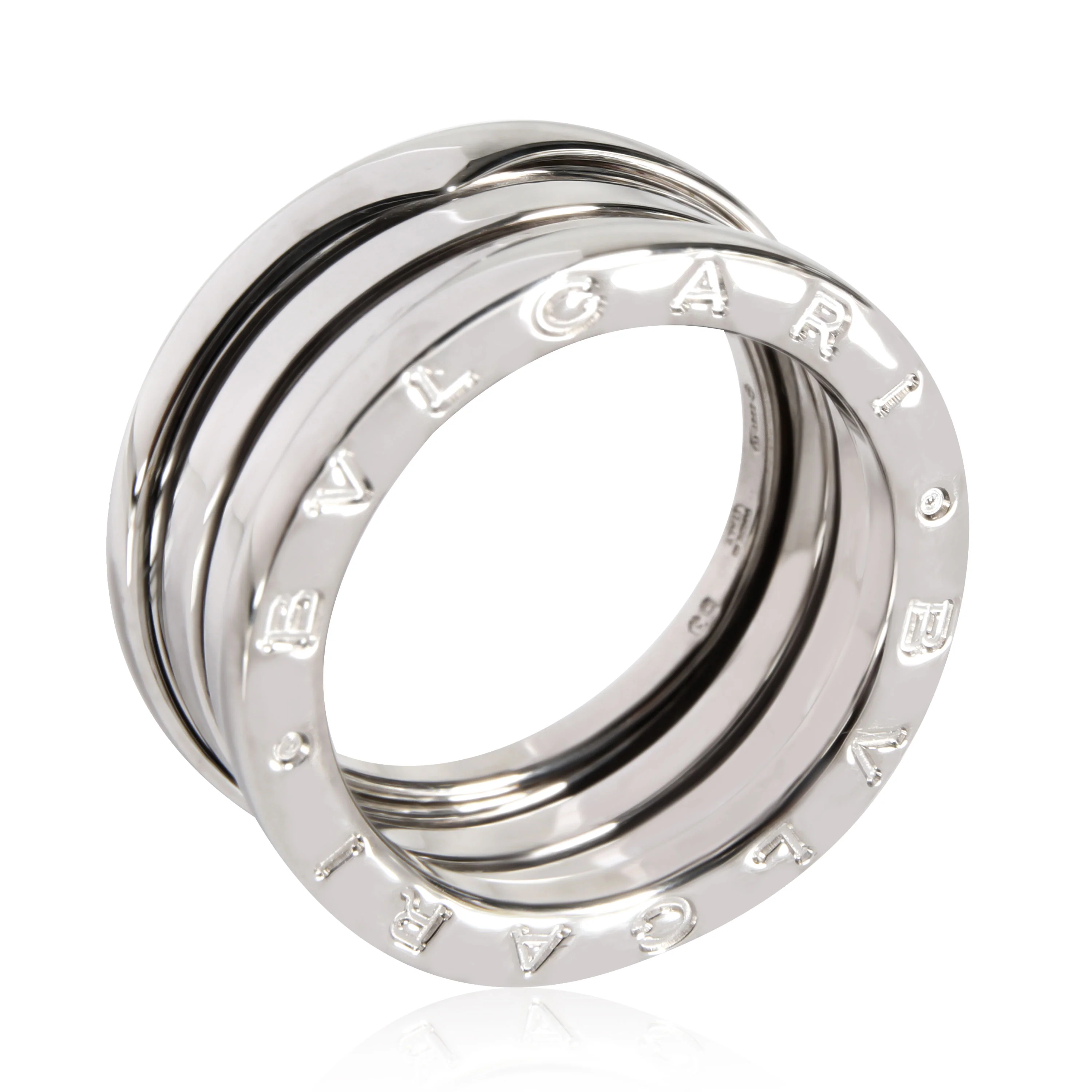 BVLGARI B.Zero1 Three-Band Ring in 18K White Gold - Image 4