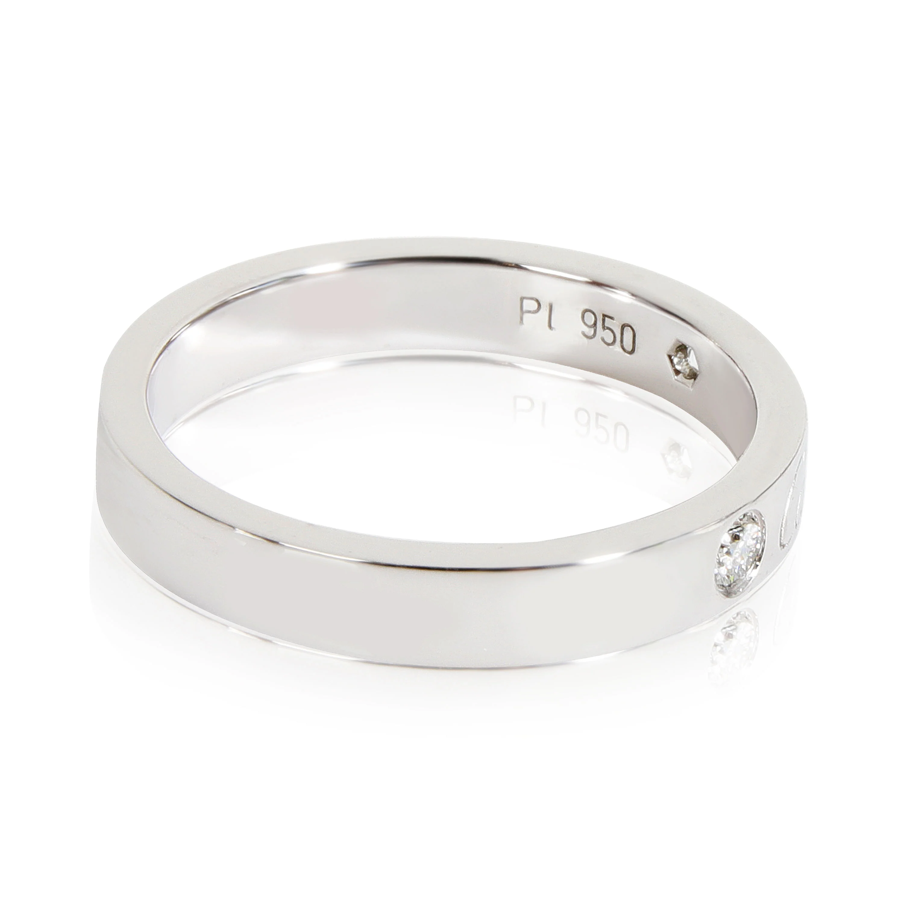 Cartier C de Cartier Two-Diamond Band in Platinum 0.07 CTW - Image 2