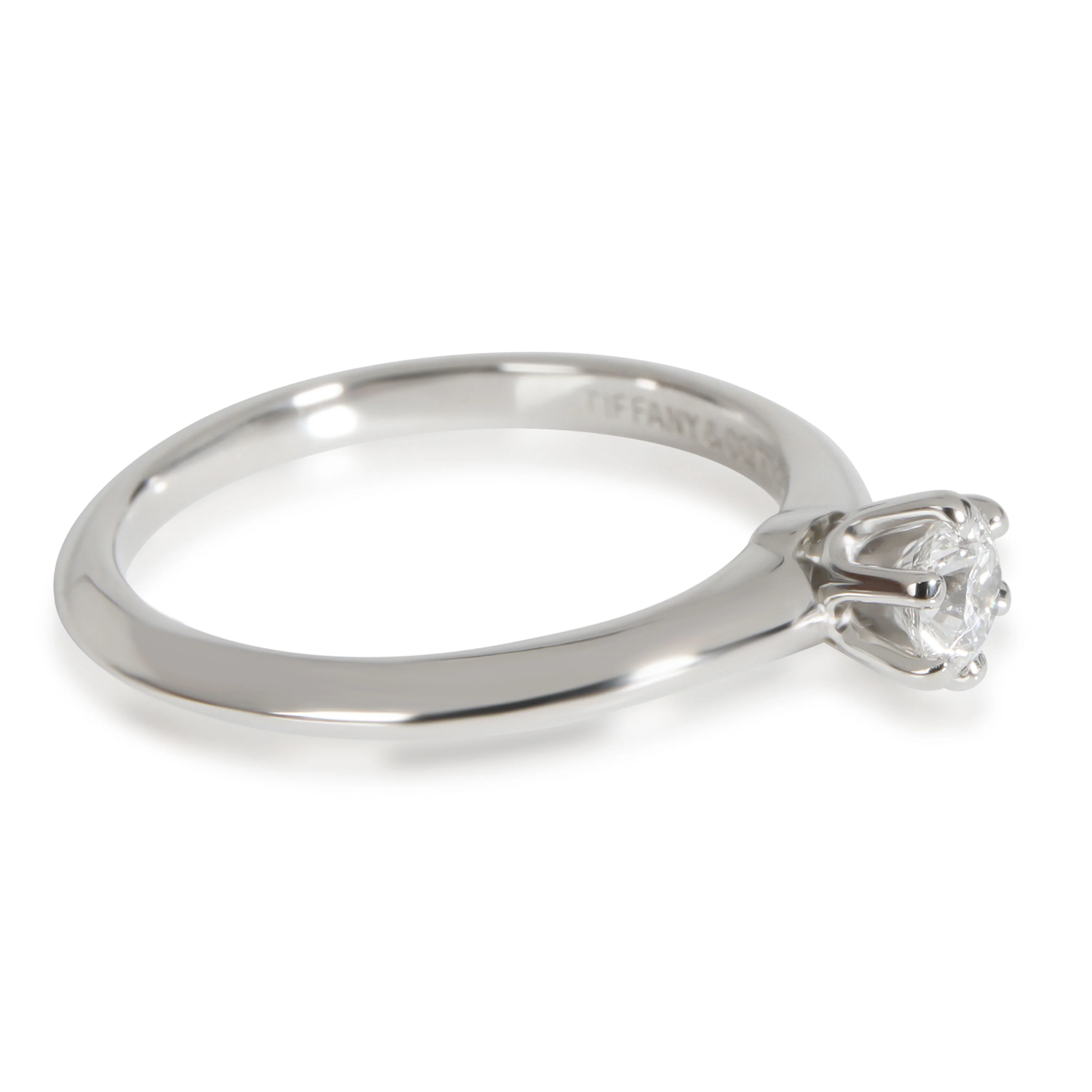 Tiffany & Co. Diamond Solitaire Engagement Ring in Platinum E VS1 0.24 CTW - Image 2