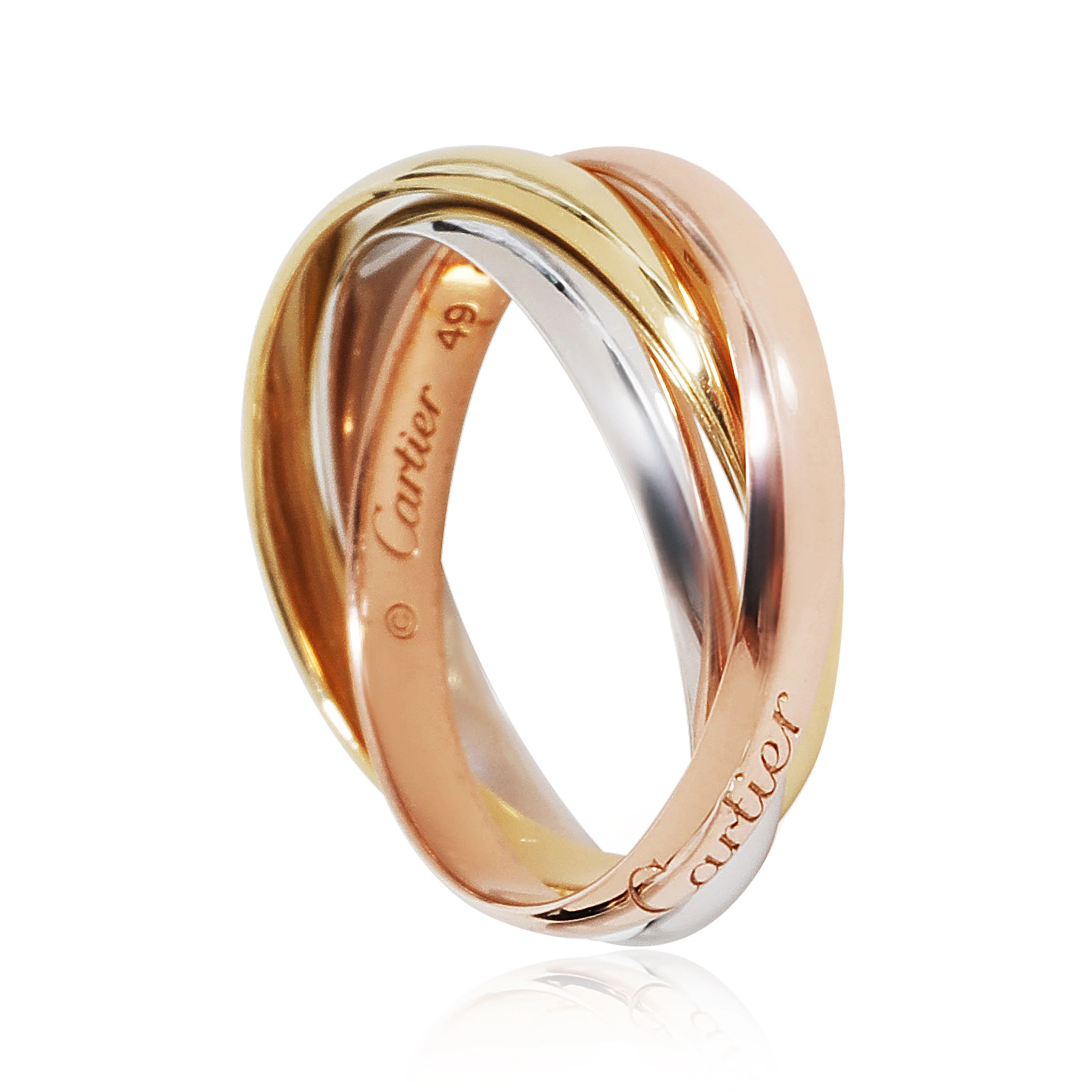 Cartier Trinity 2.7 mm Wide Band in 18K 3 Tone Gold - Image 2