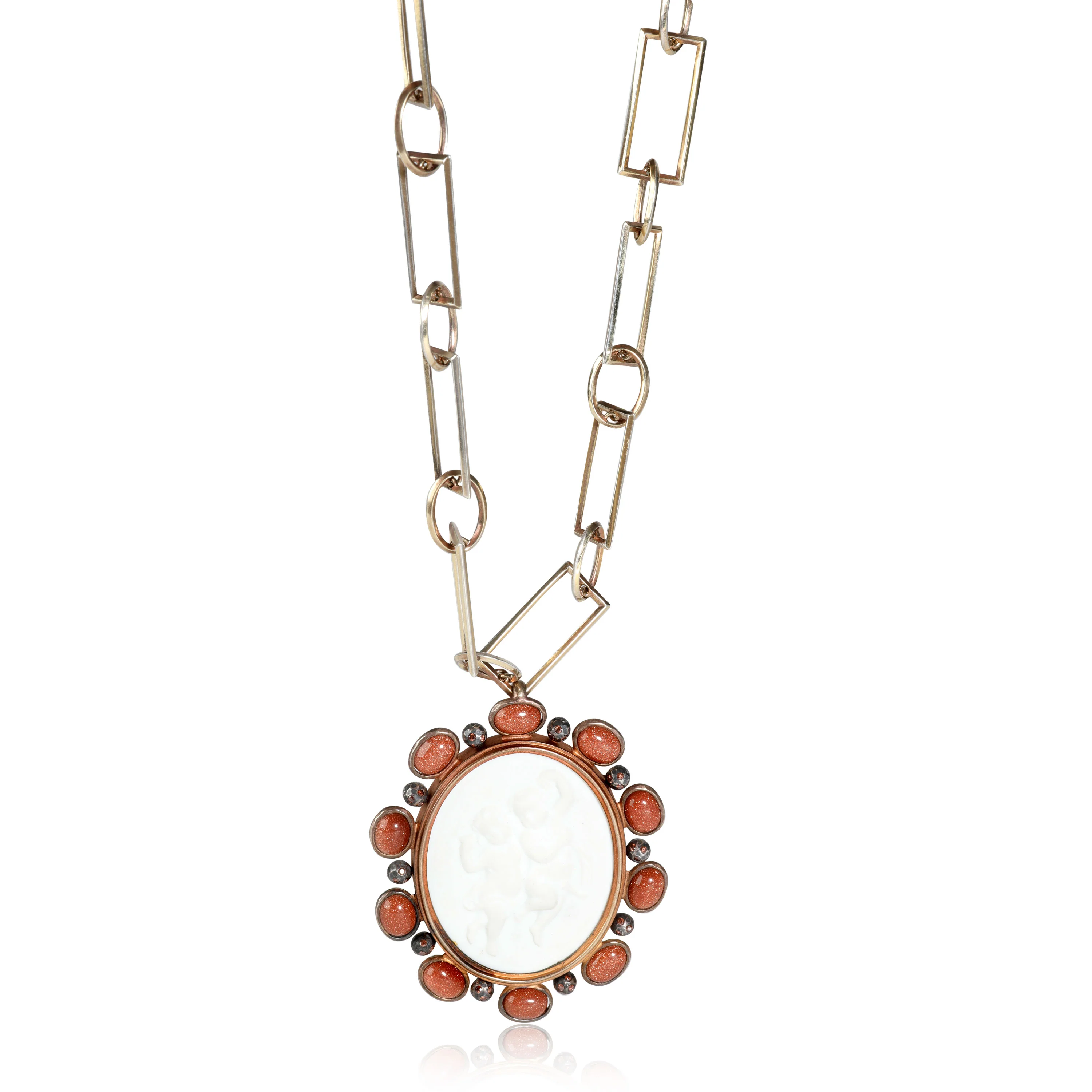 Bottega Veneta Fall 2013 KPM Putti Pendant in  Sterling Silver