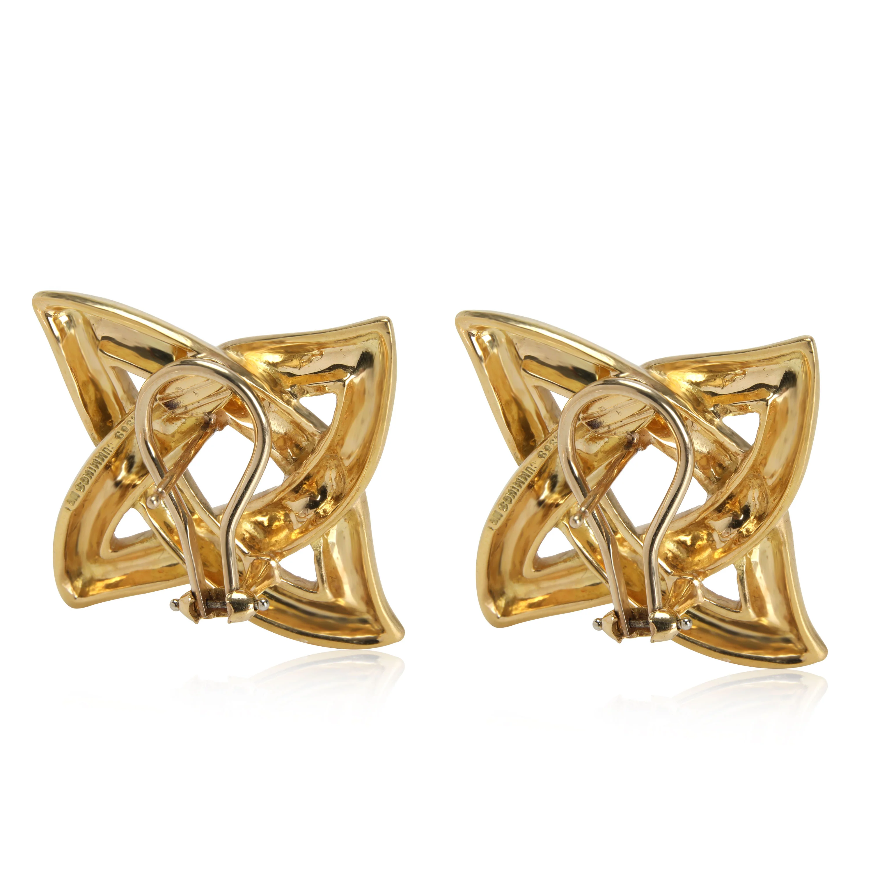 Angela Cummings Celtic Knot Earrings in 18K Yellow Gold - Image 3