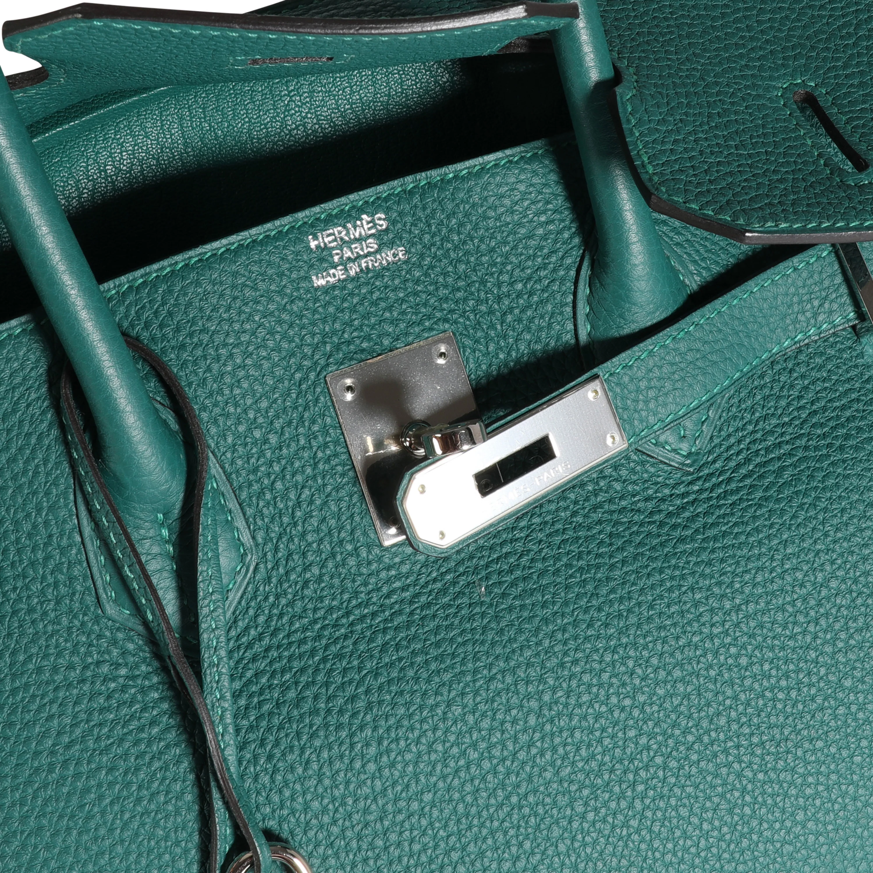 Malachite Togo Birkin 35 PHW - Image 8