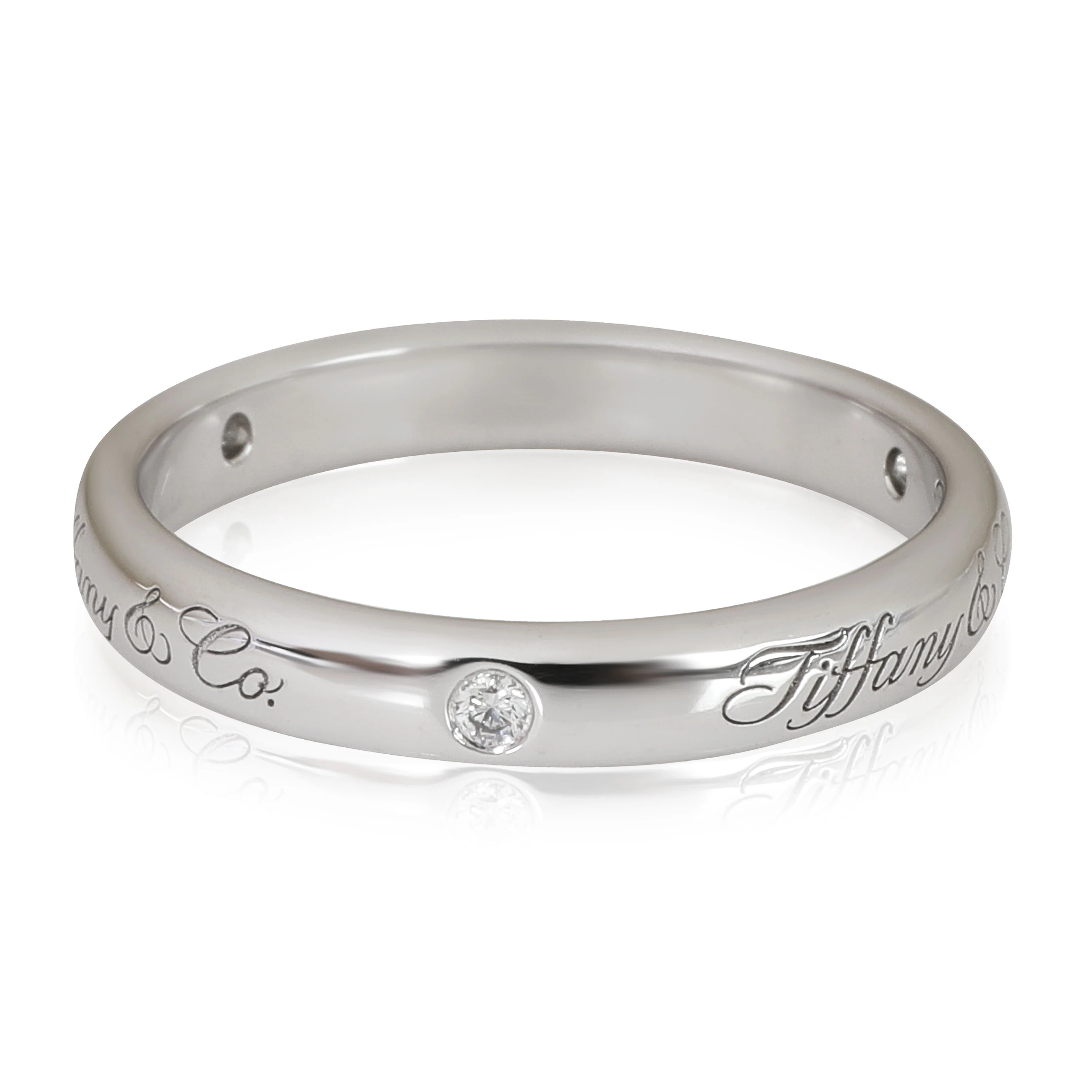 Tiffany & Co. Notes Diamond Band in Platinum 0.03 CTW - Image 3