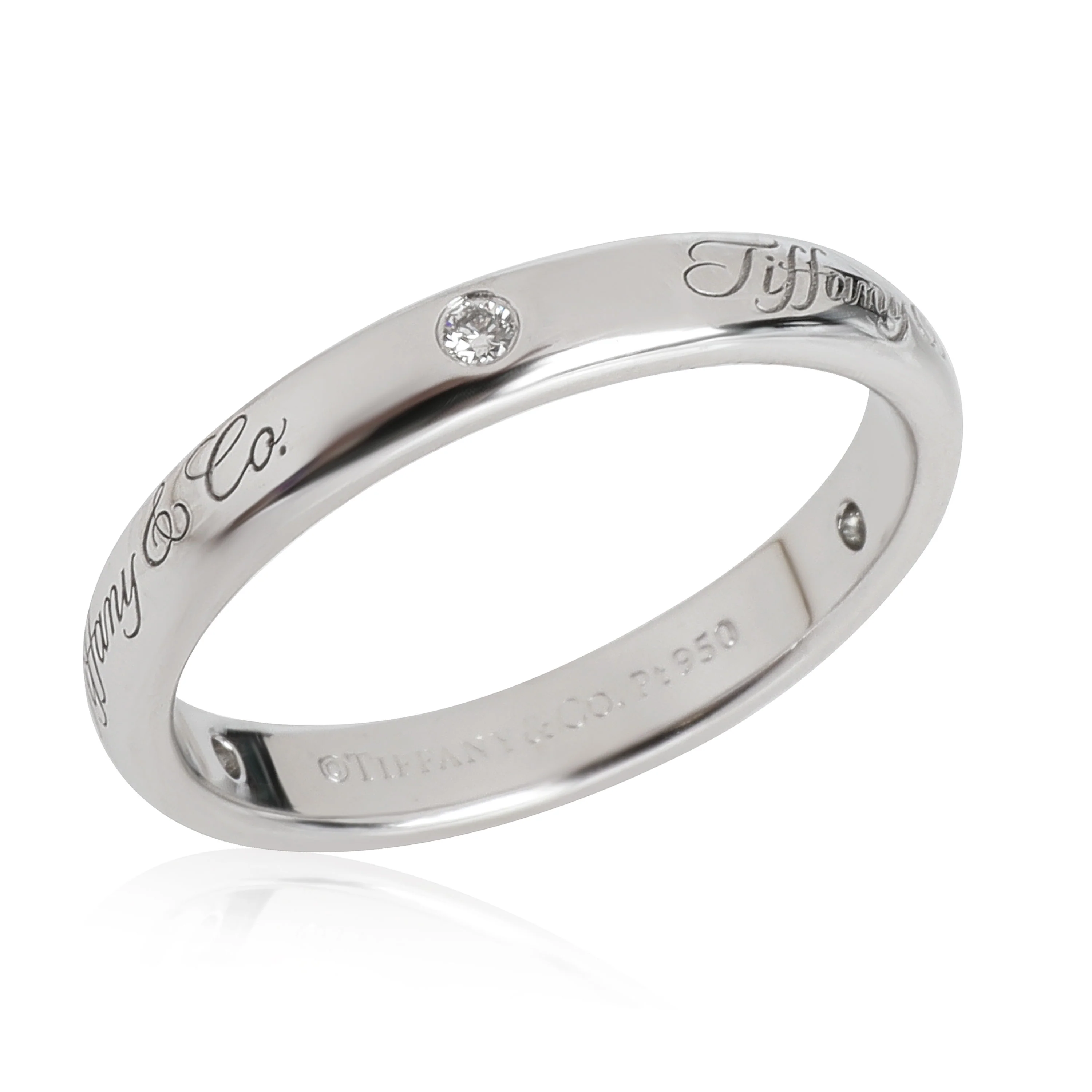 Tiffany & Co. Notes Diamond Band in Platinum 0.03 CTW - Image 4