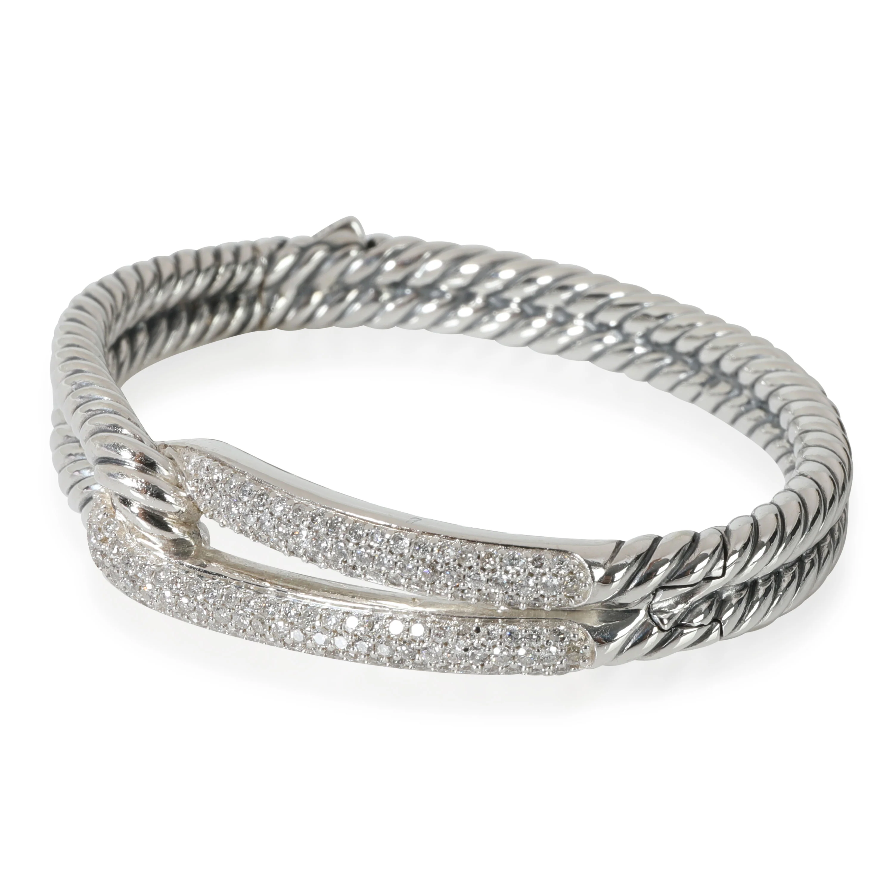 Labyrinth Single Loop Diamond Bracelet in Sterling Silver 0.79 CTW - Image 2