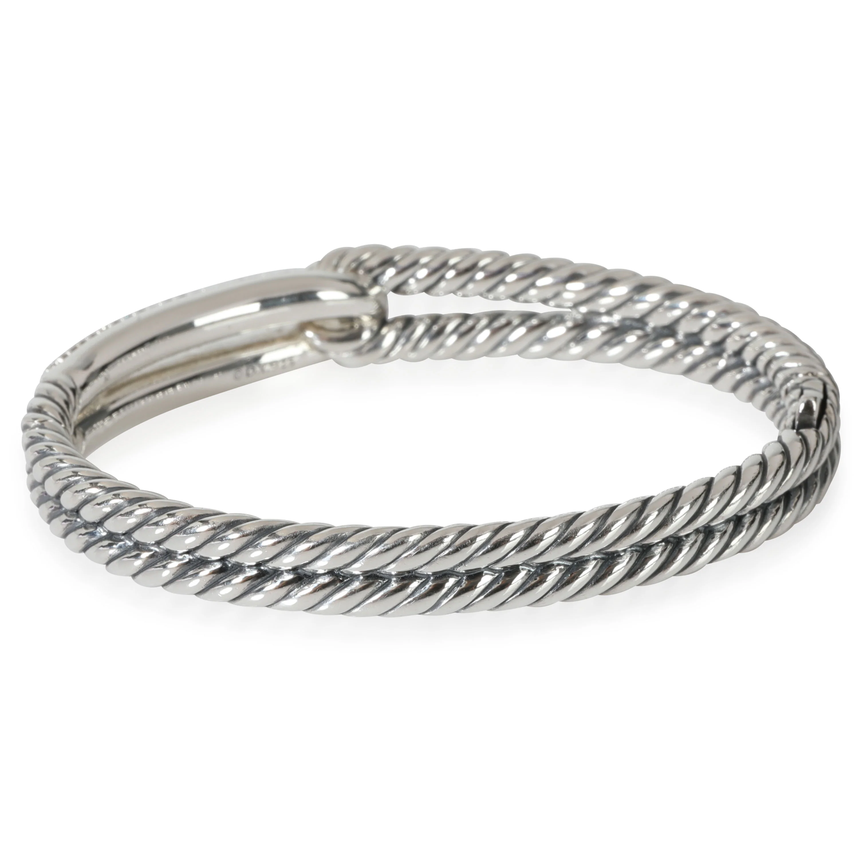 Labyrinth Single Loop Diamond Bracelet in Sterling Silver 0.79 CTW - Image 4