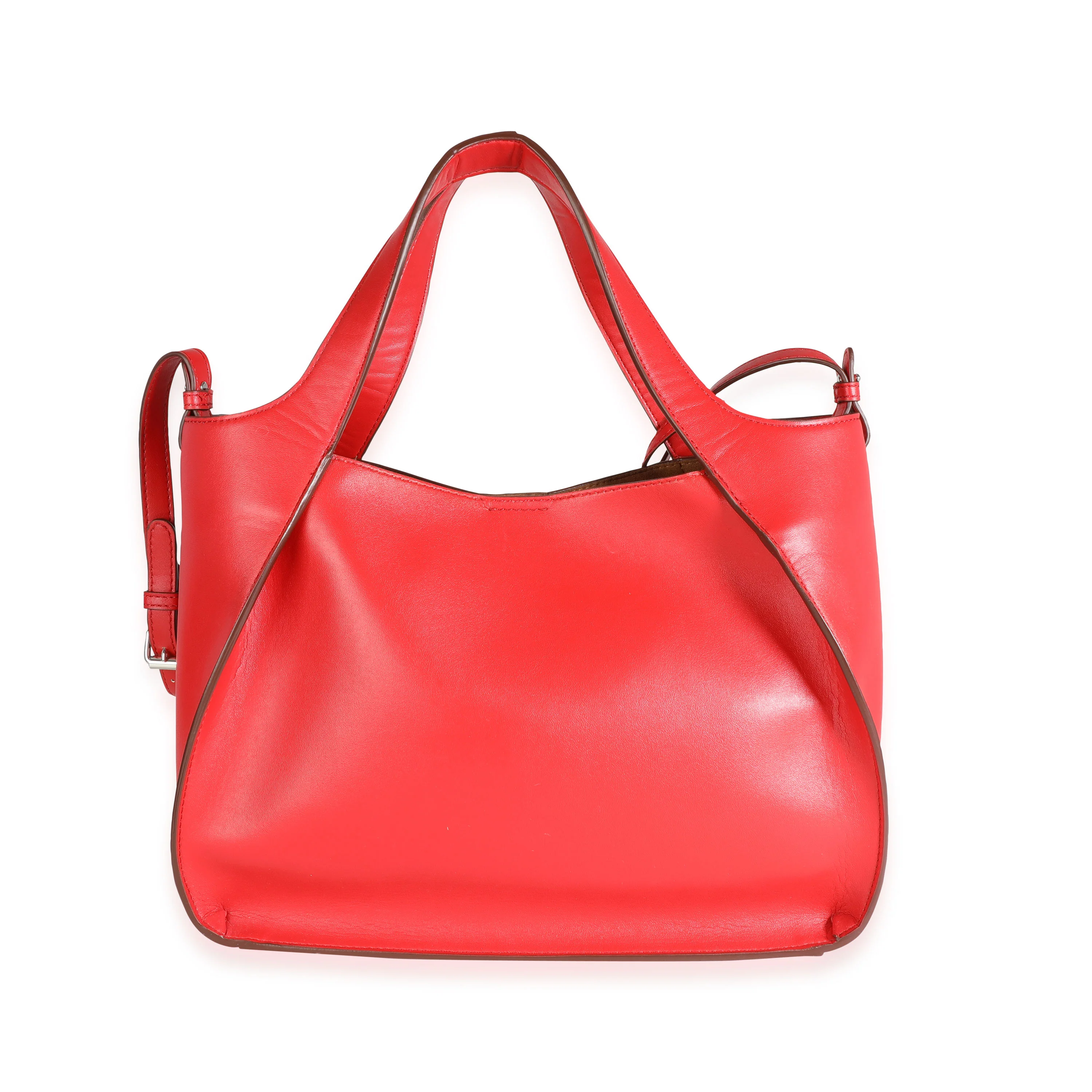 Stella McCartney Lover Red Alter Napa Perforated Logo Crossbody Bag - Image 3