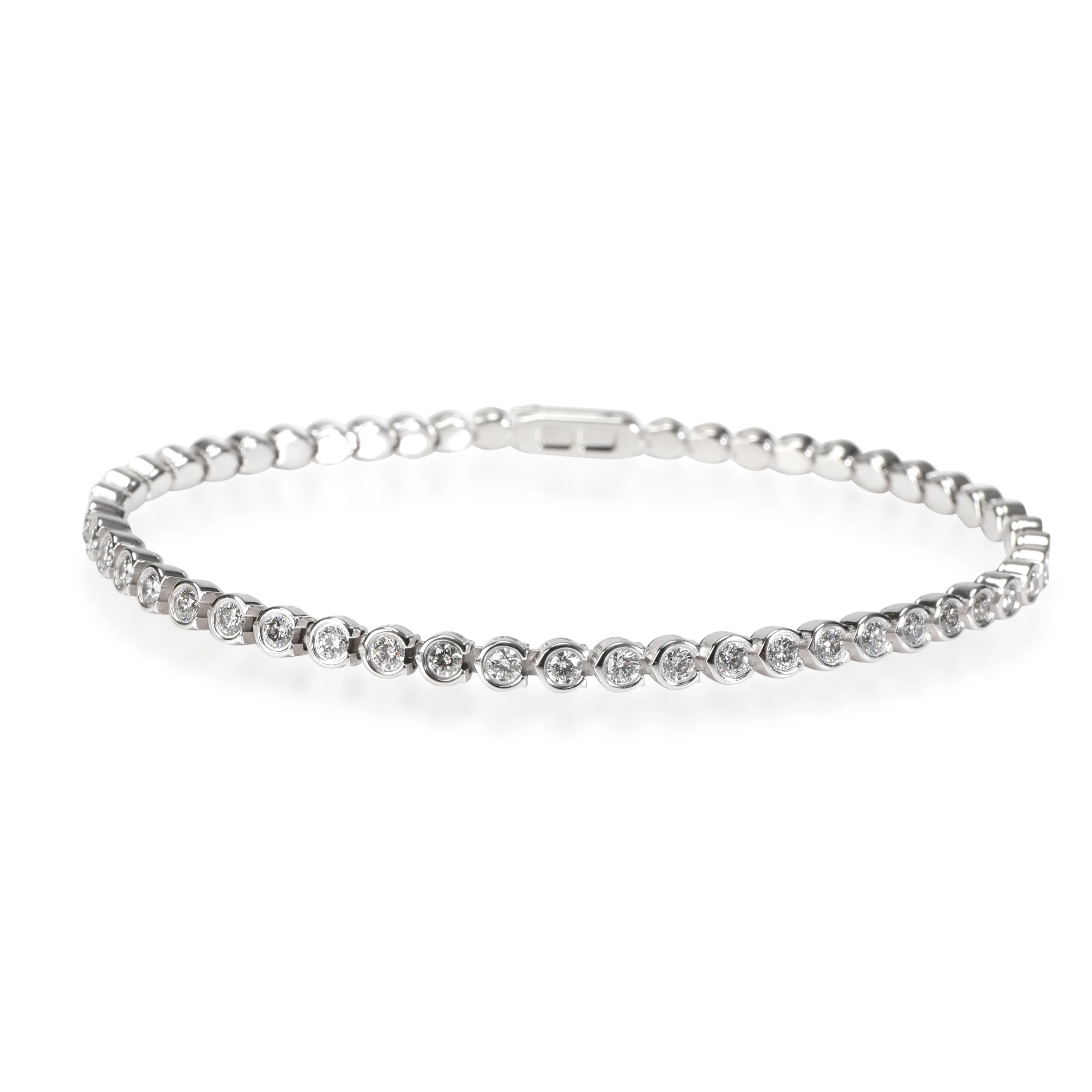 Cartier C De Cartier Diamond Bracelet with C Bezels in 18k White Gold 1.53 CTW