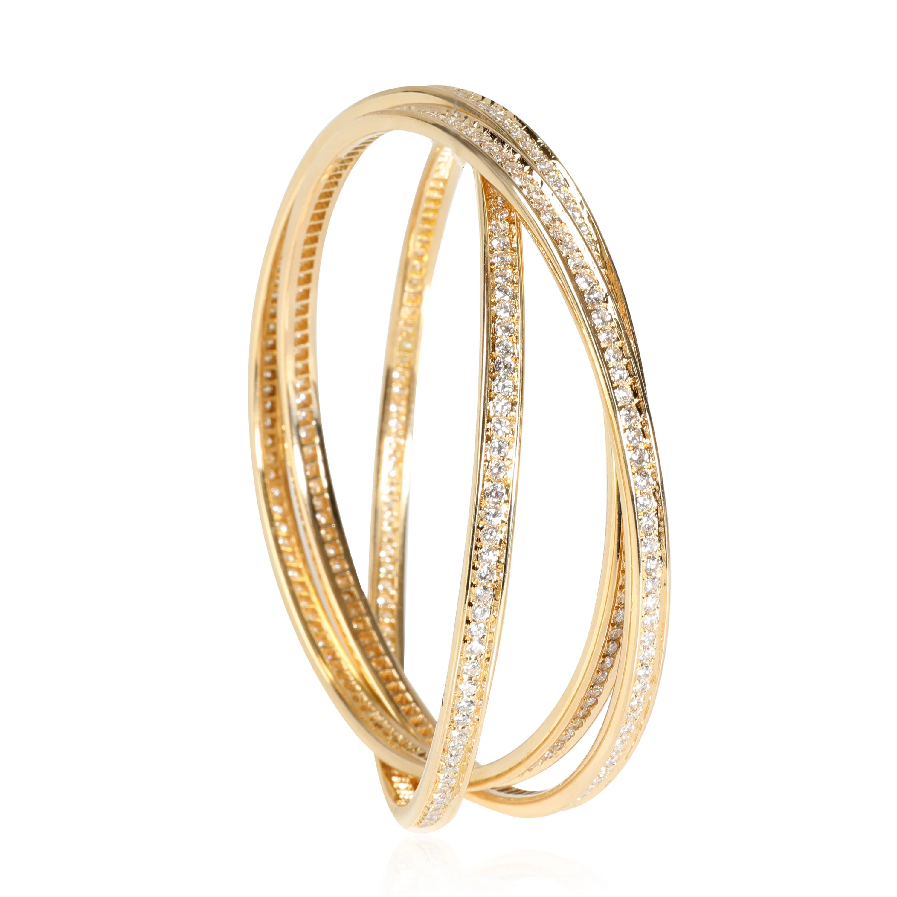 Cartier Trinity Diamond Bangle in 18K Yellow Gold - Image 3
