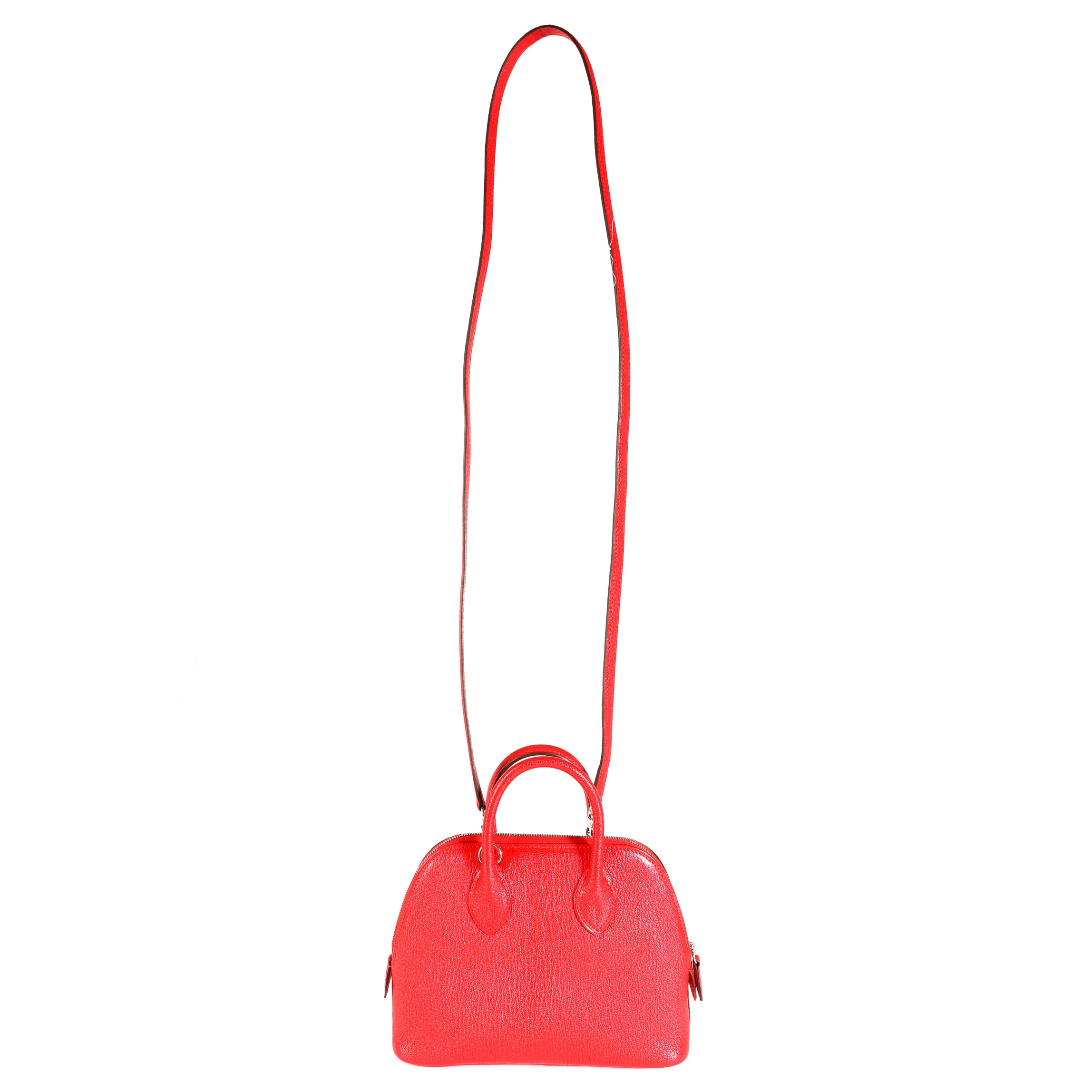 Hermès Rouge De Coeur Chévre Mini Bolide PHW - Image 3
